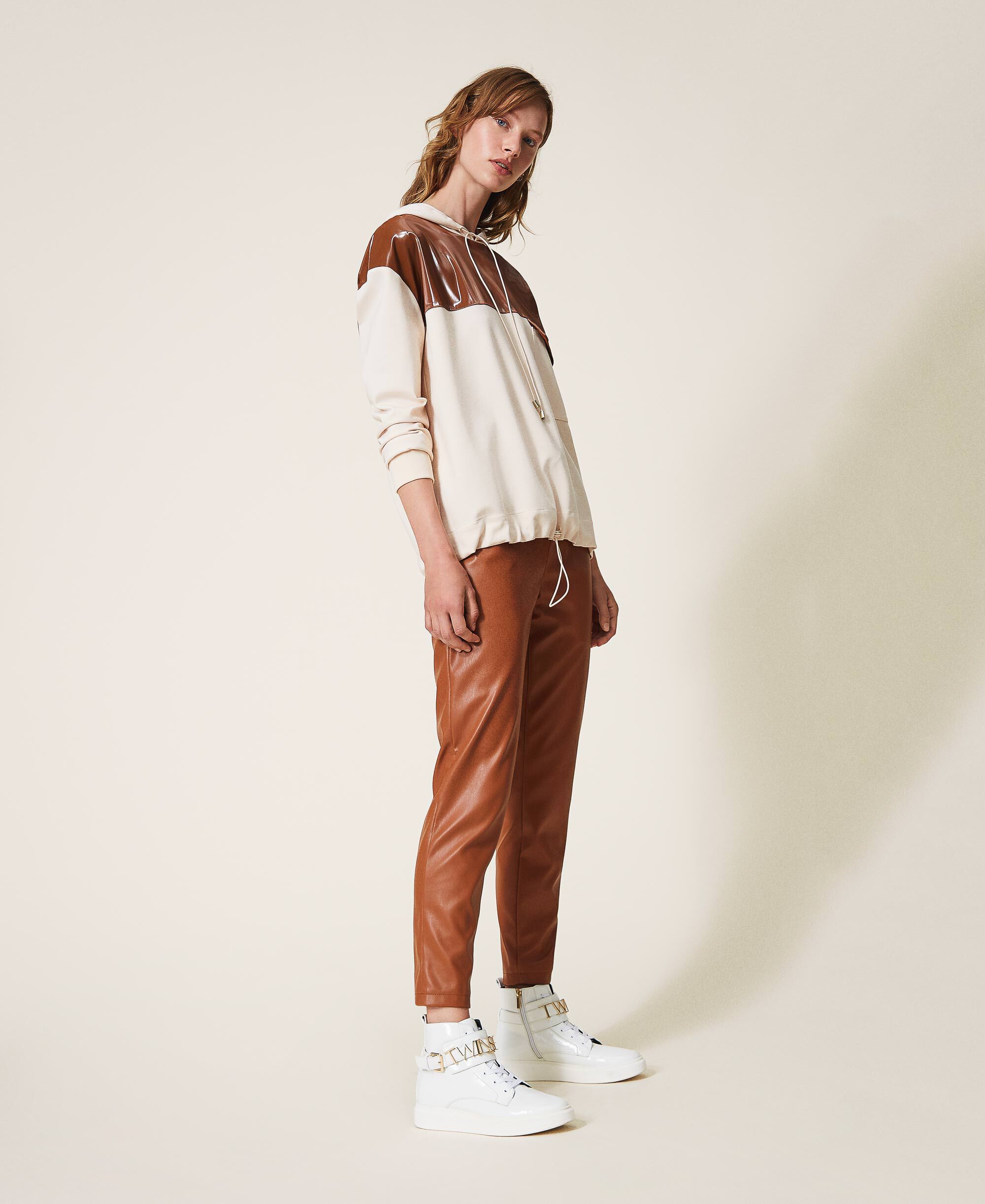 brown cigarette trousers