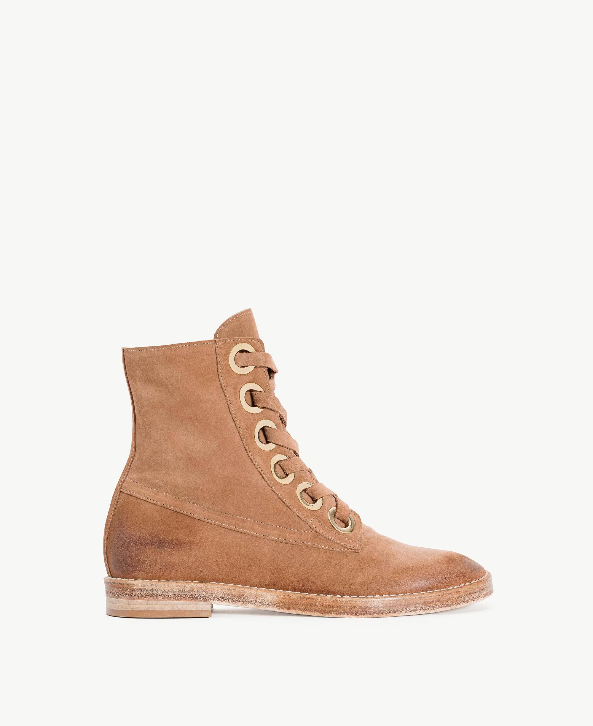 TWINSET Suede combat boots