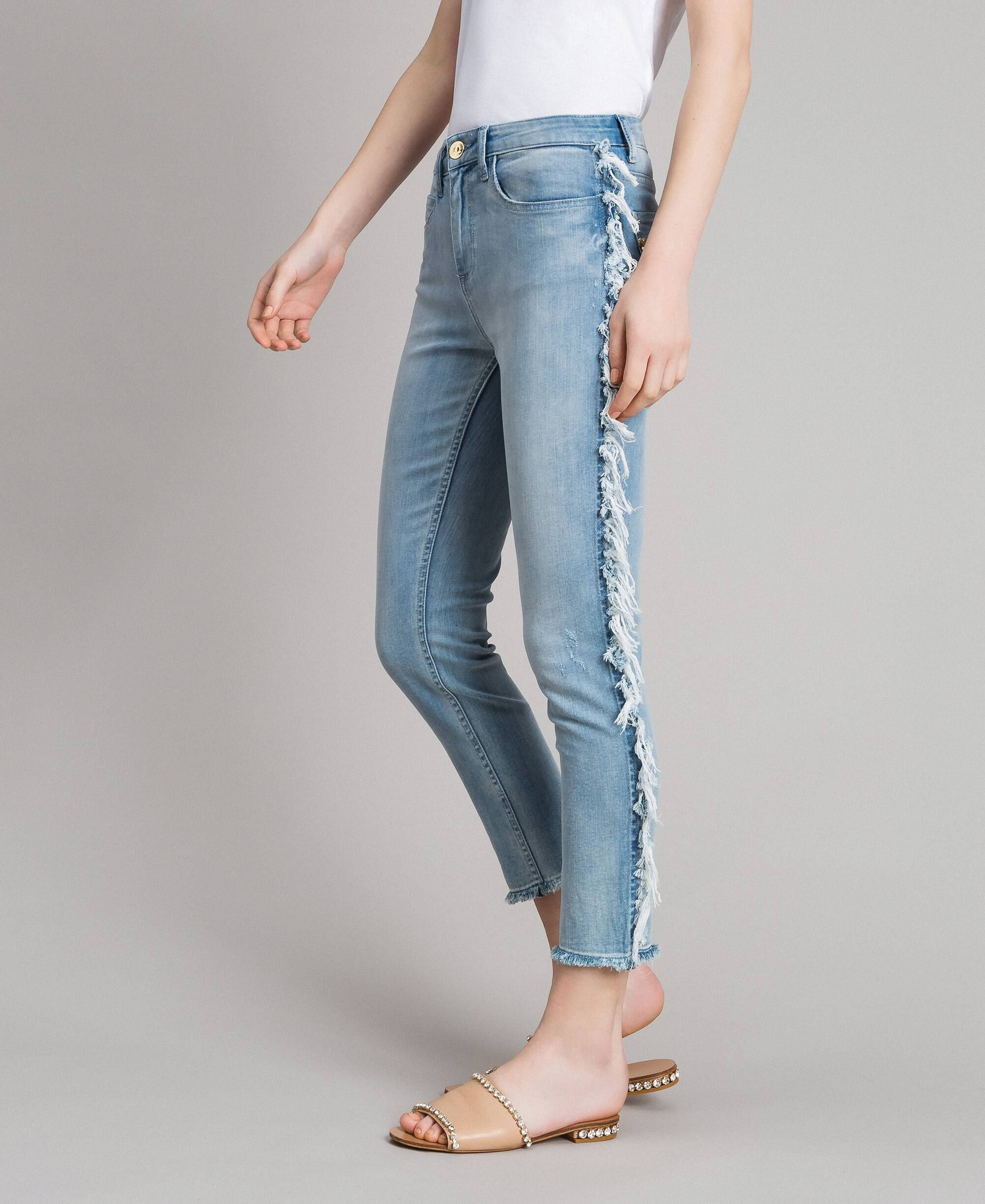 fringe skinny jeans