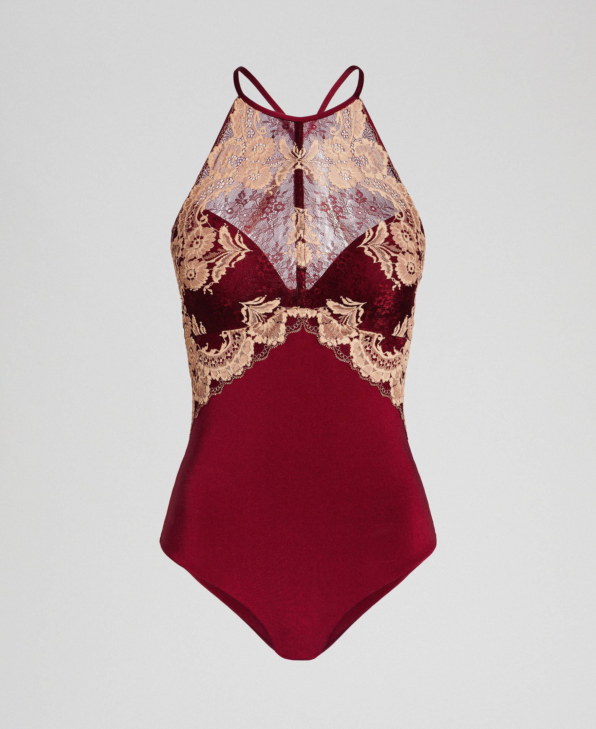 red push up bodysuit