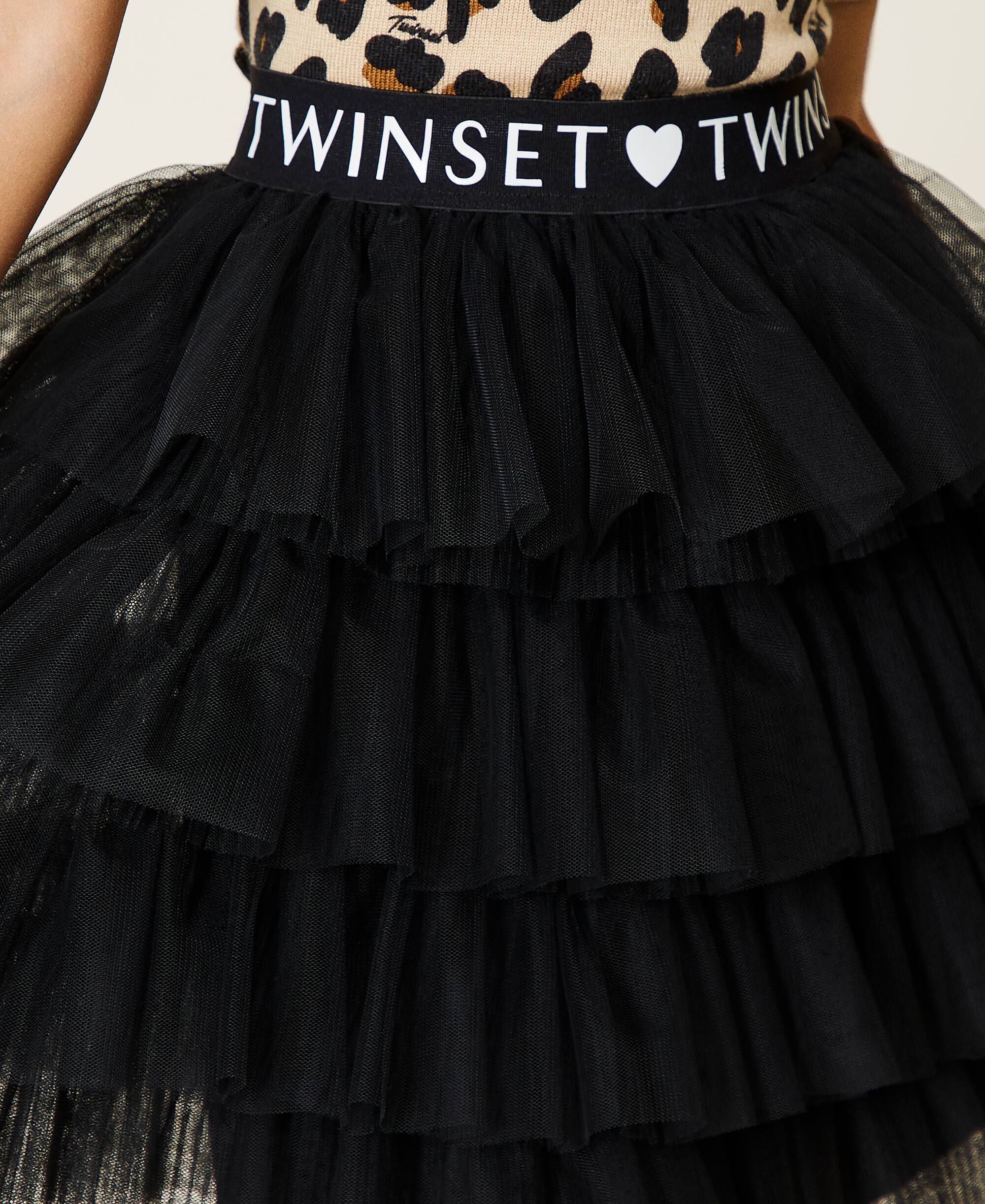 black tulle skirt girl