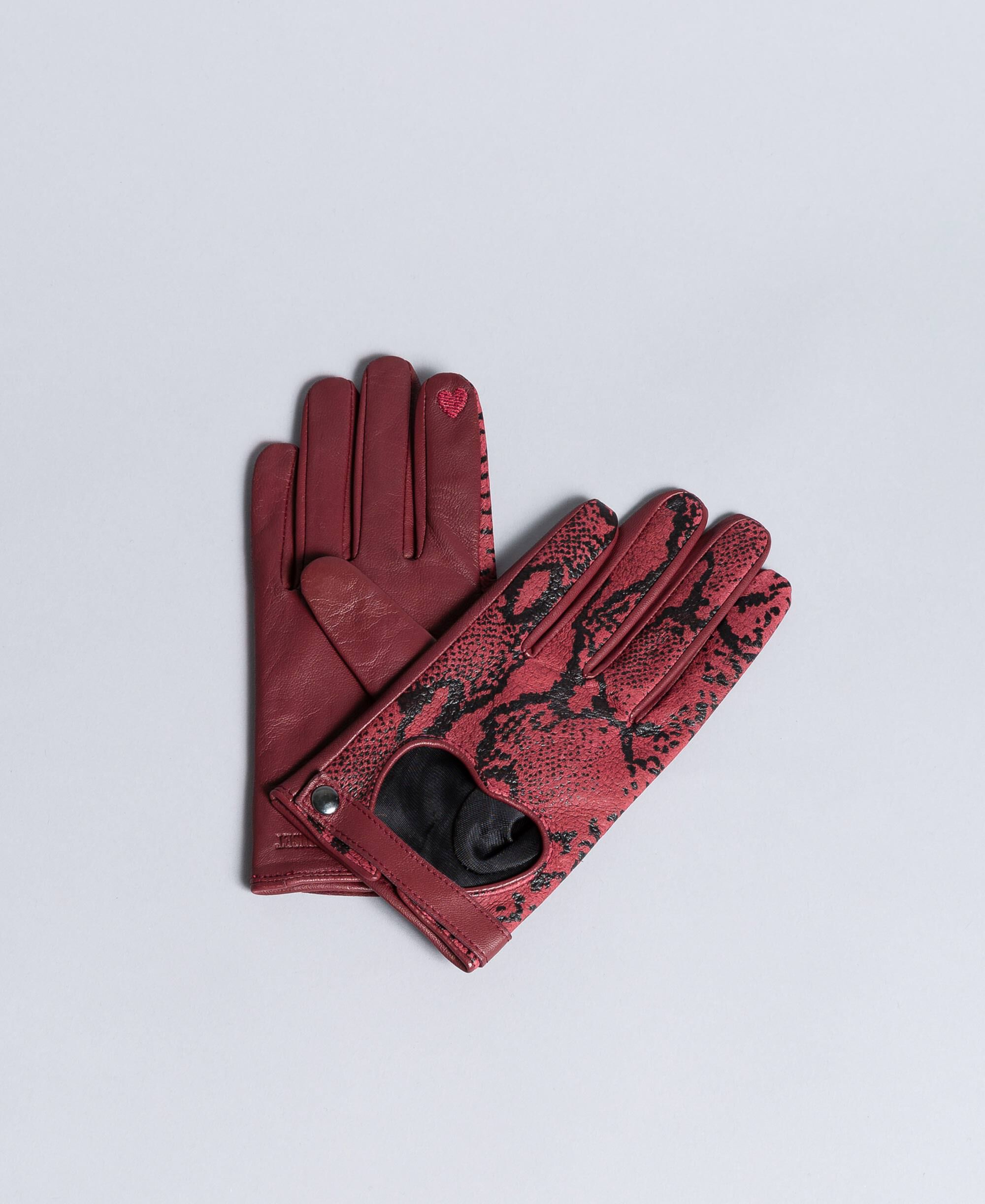 burgundy leather gloves ladies