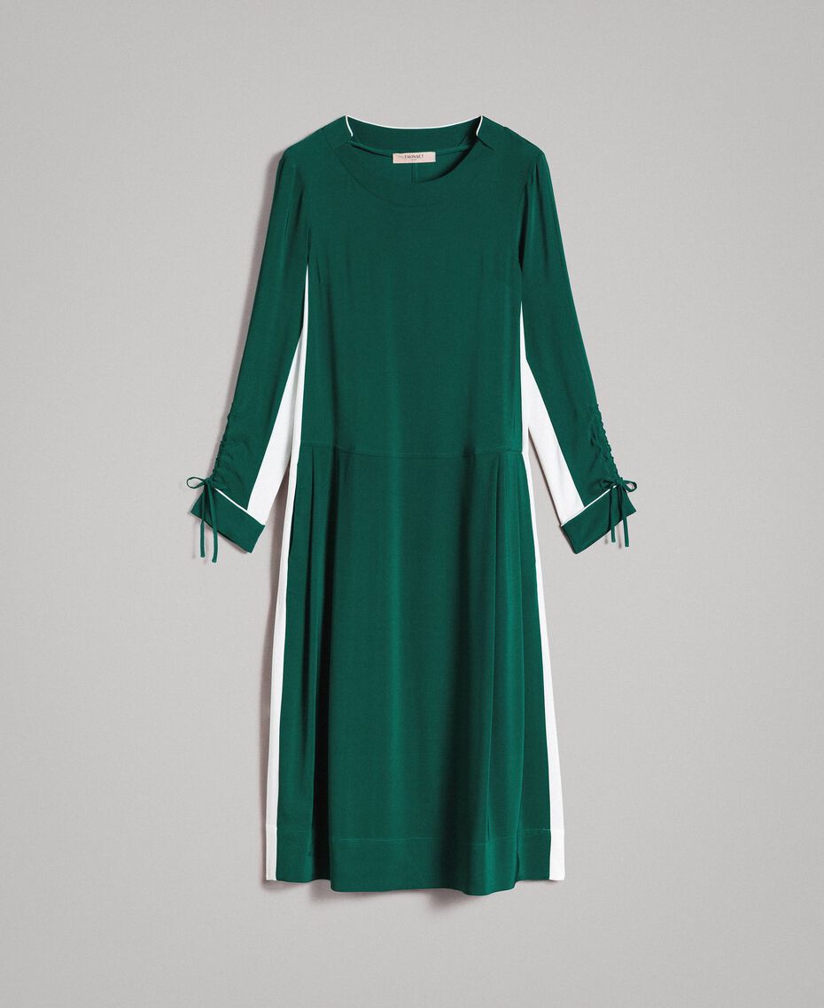 Mid-length two-colour dress