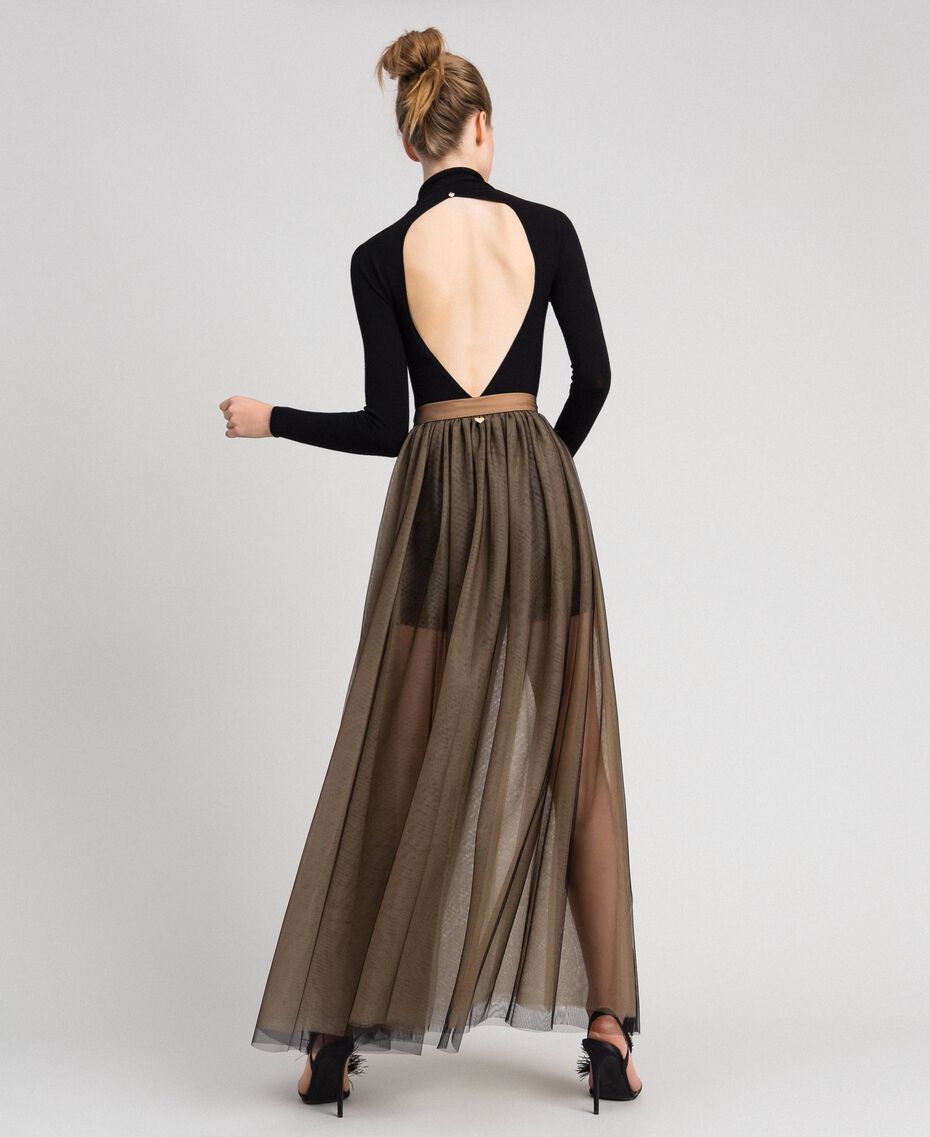Long Tulle Skirt Woman Black Twinset Milano 8539