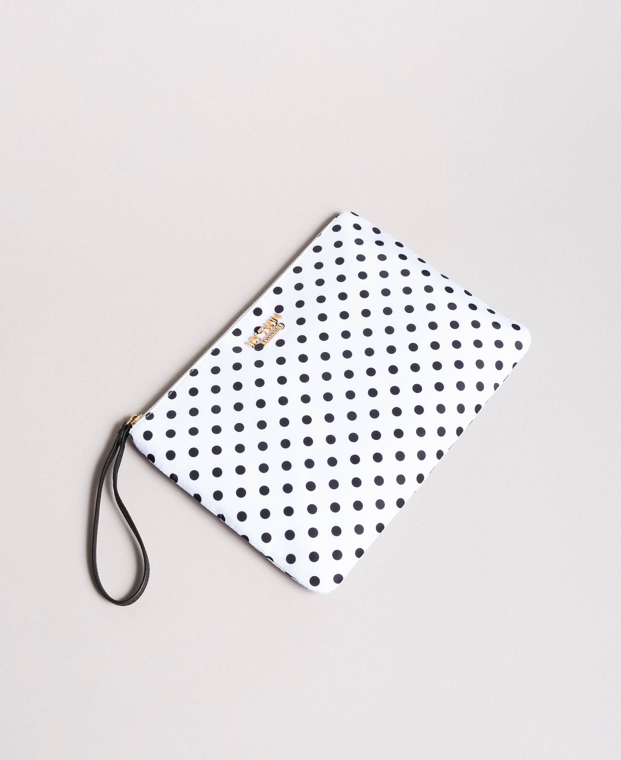 polka dot clutch bag