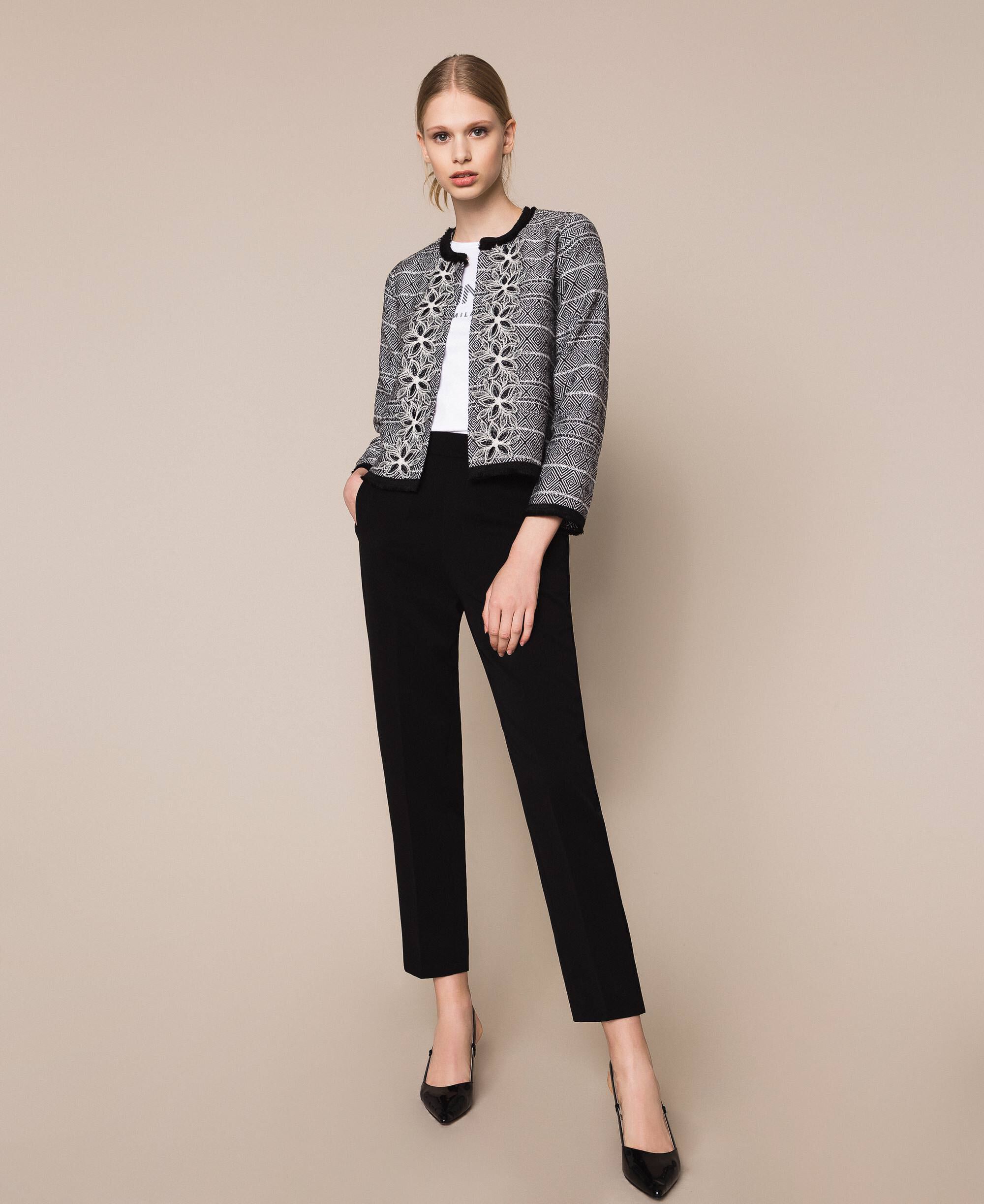 black and white tweed jacket womens