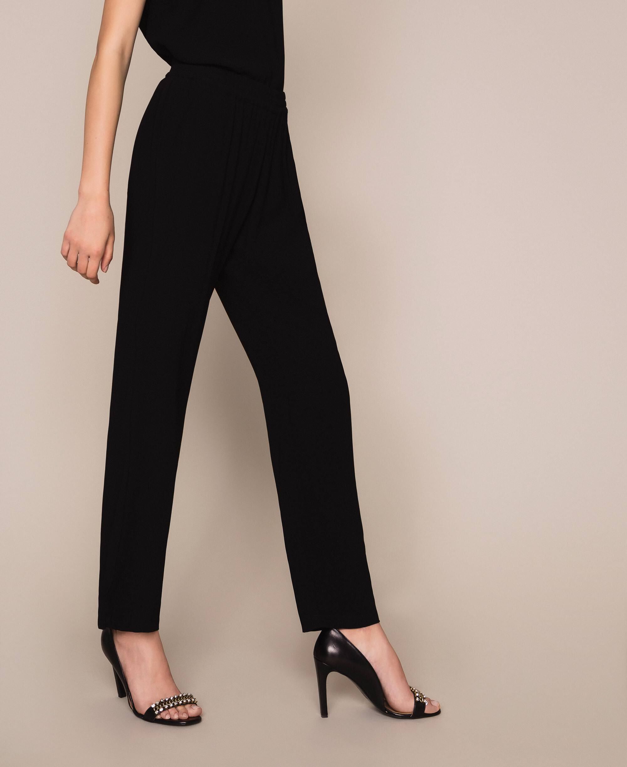 crepe cigarette trousers