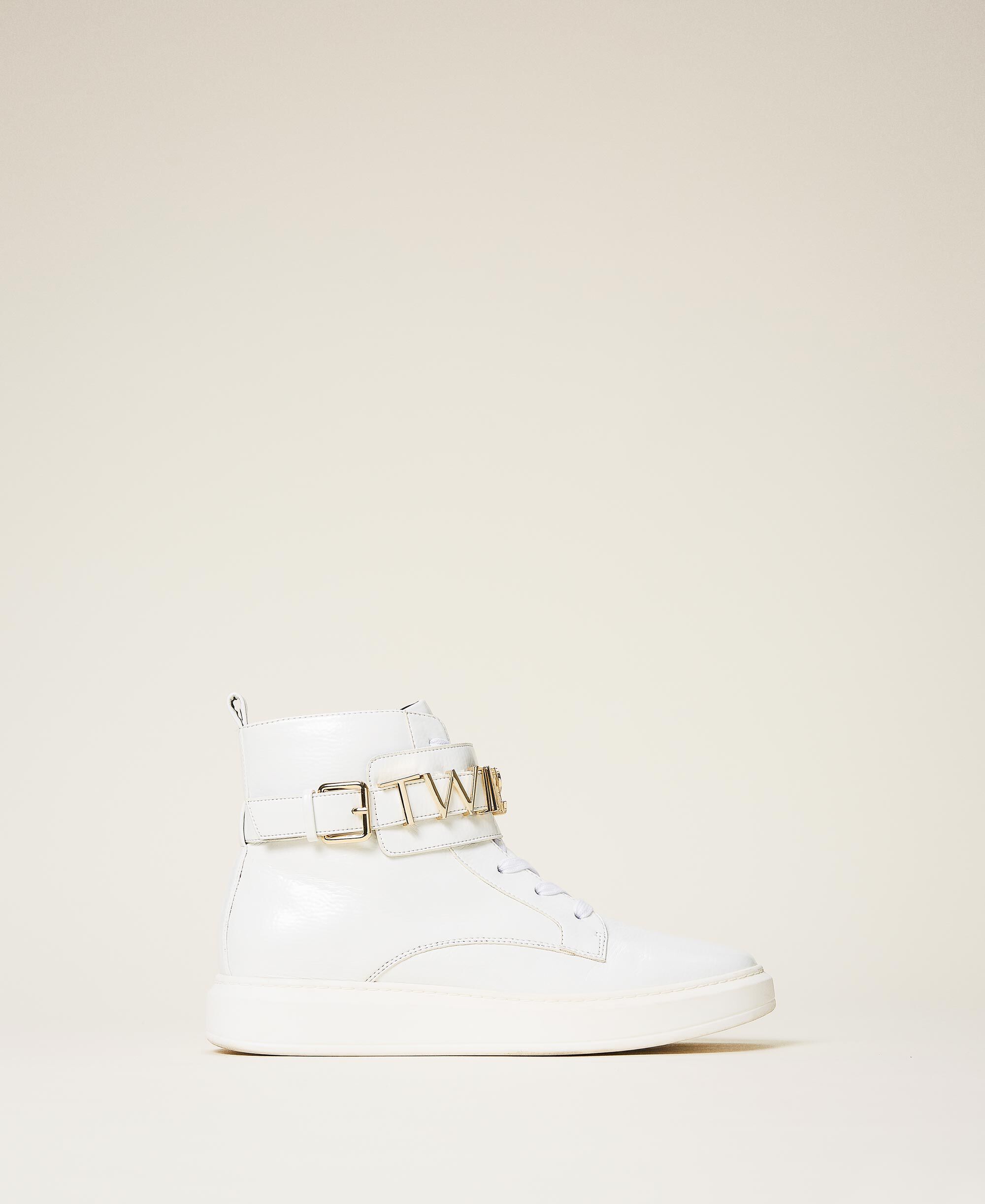 white high top trainers