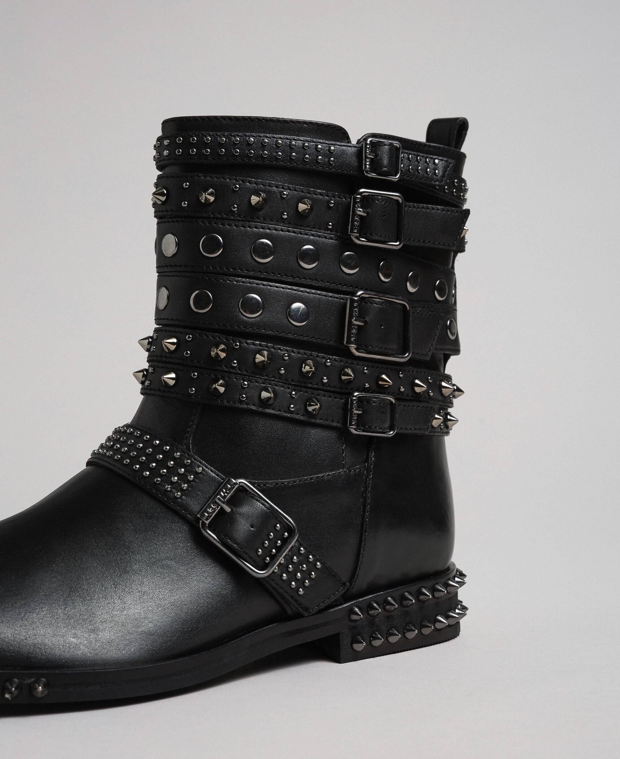 biker boots with studs