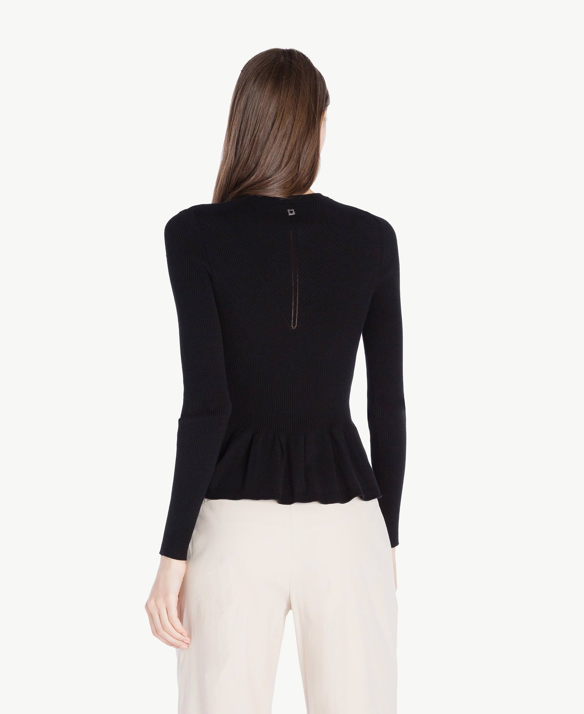 deari structured peplum cardigan