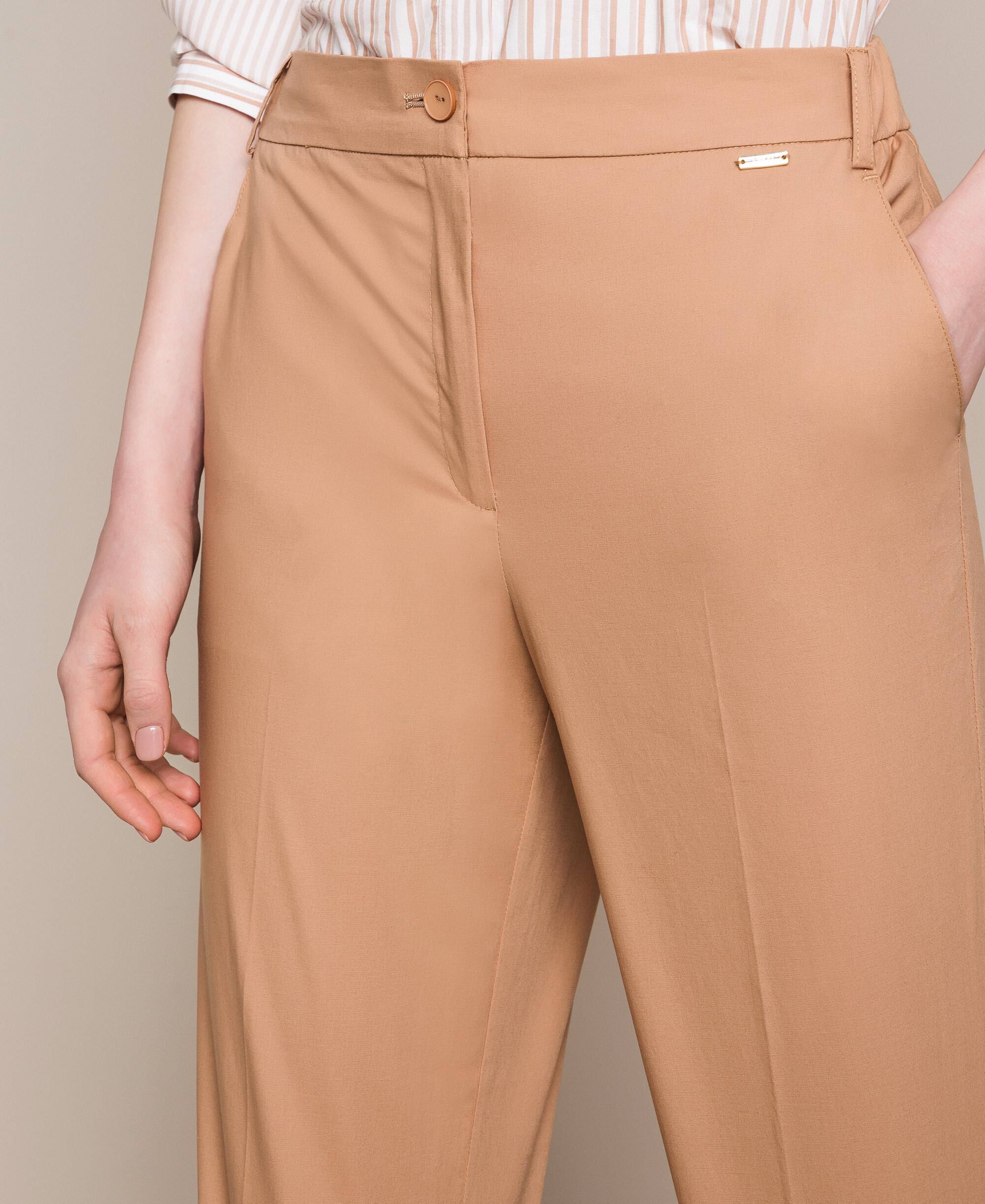 brown cigarette trousers