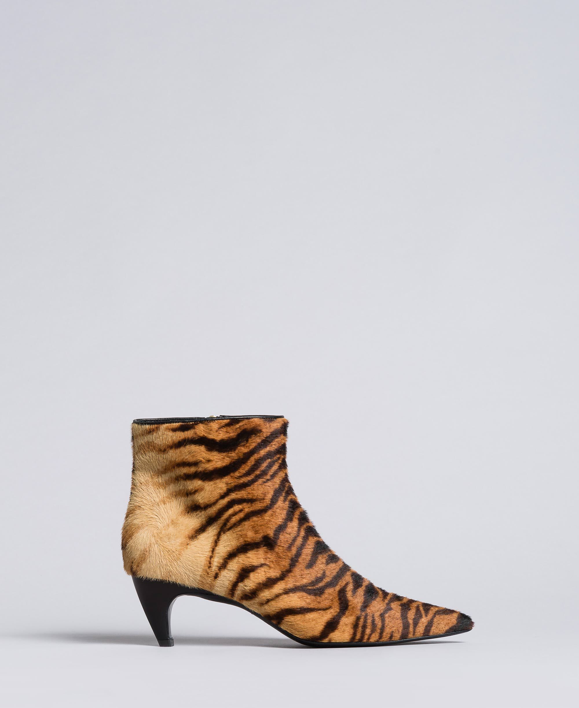 tiger print ankle boots