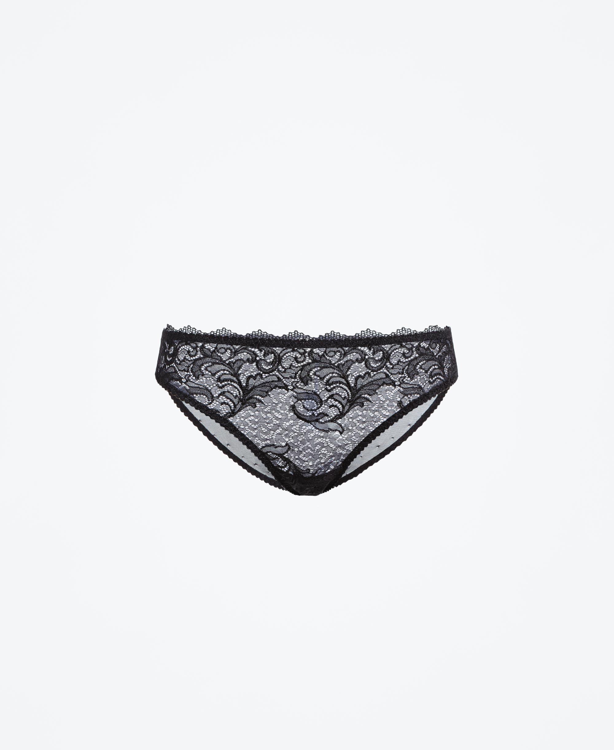 slip femme noir dentelle