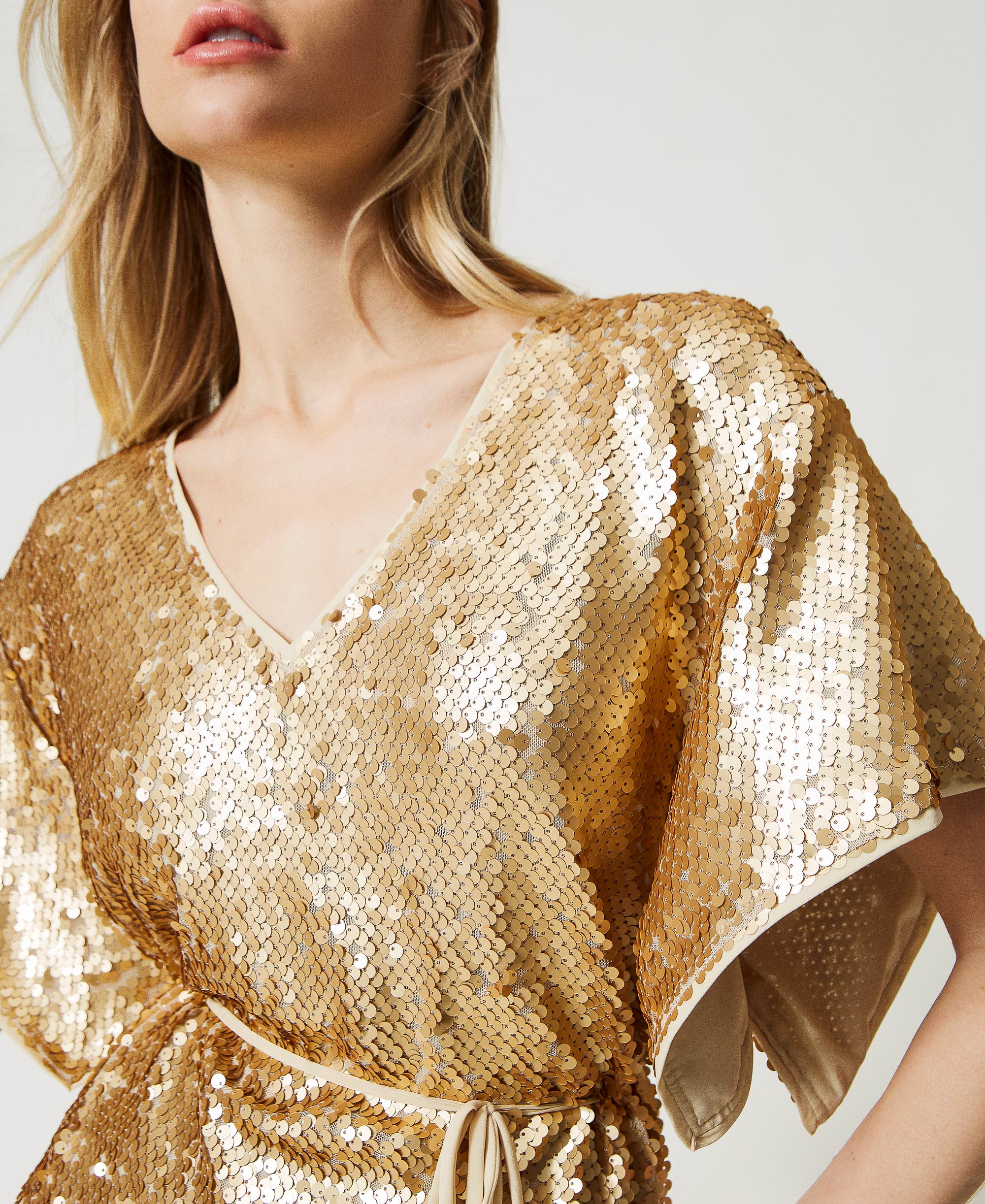 sequin blouse dress