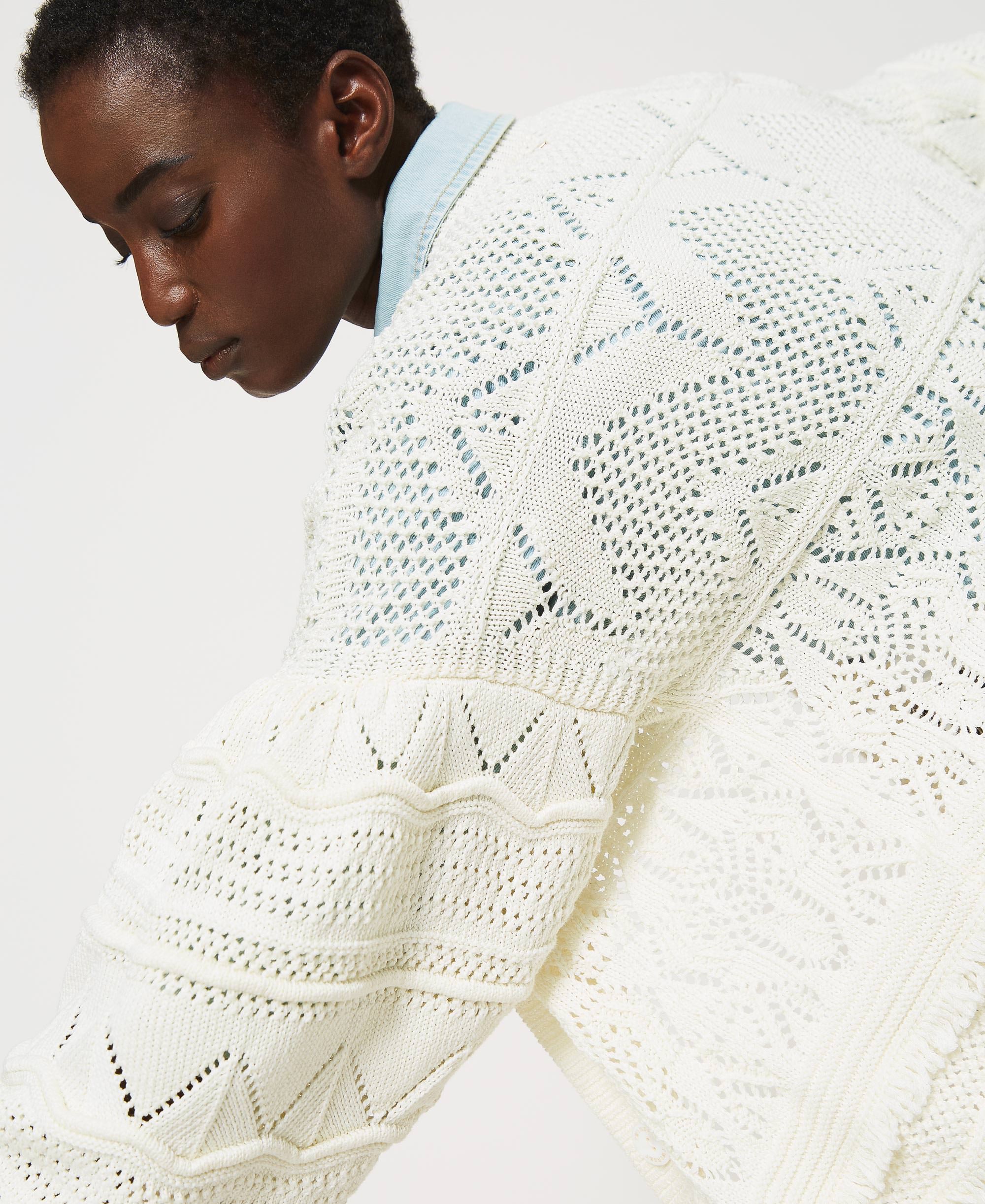 off white crochet cardigan