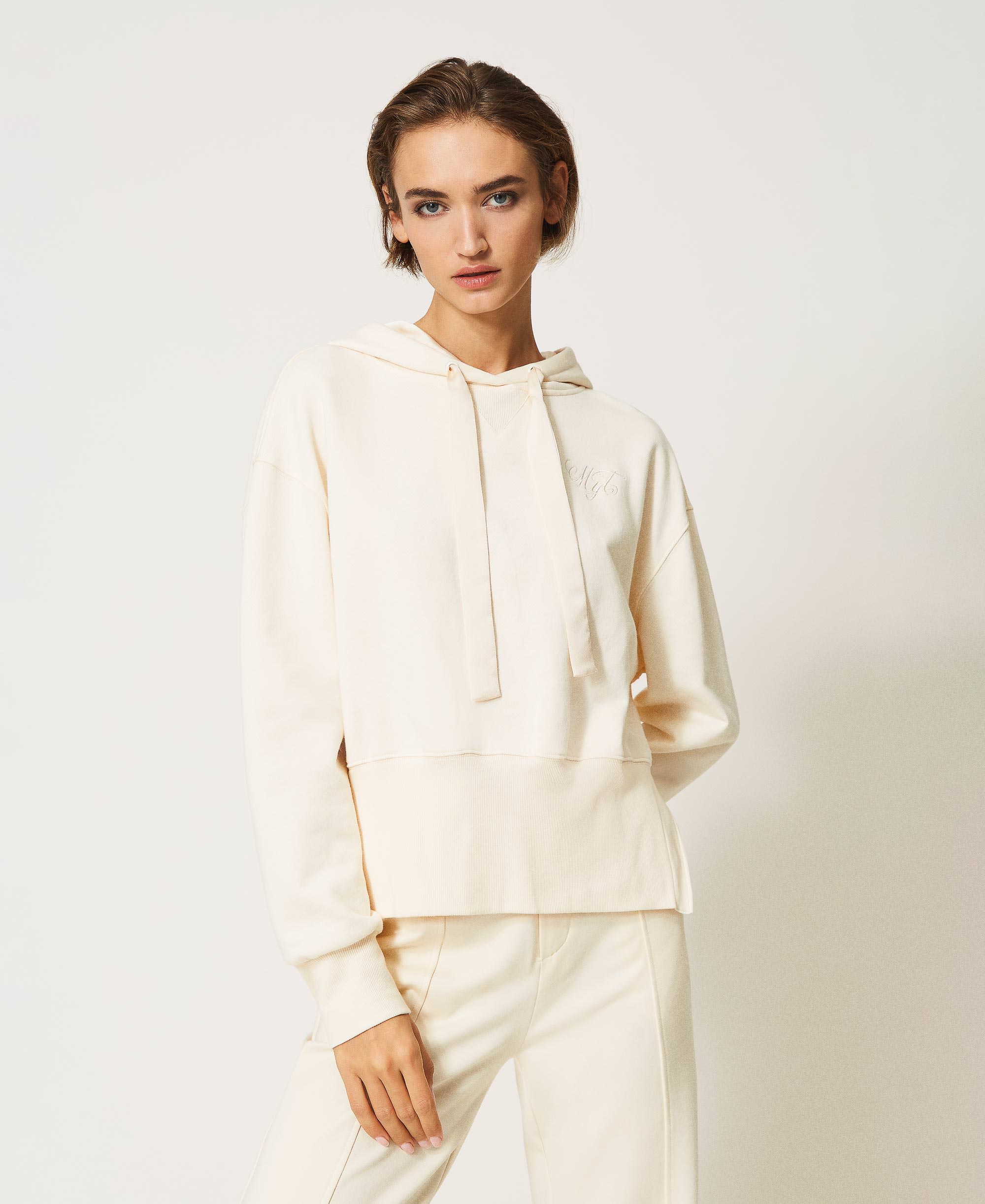 Hoodie Woman, White | TWINSET Milano