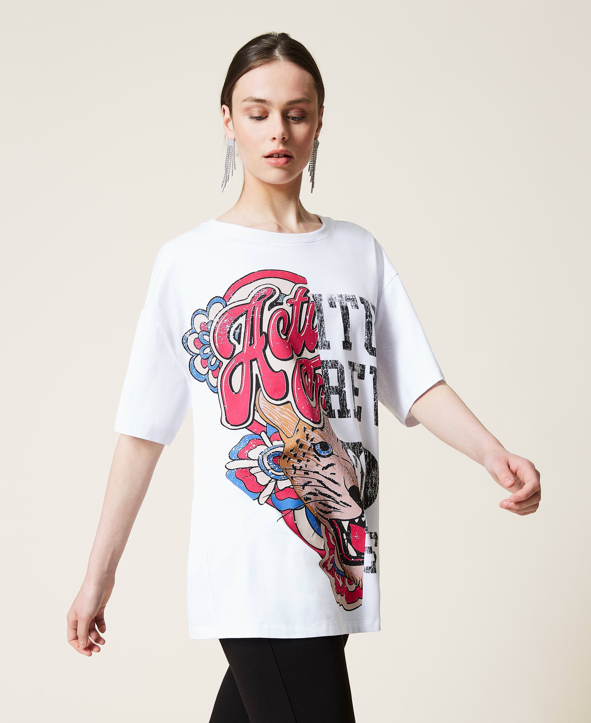 Maxi t-shirt with print Woman 