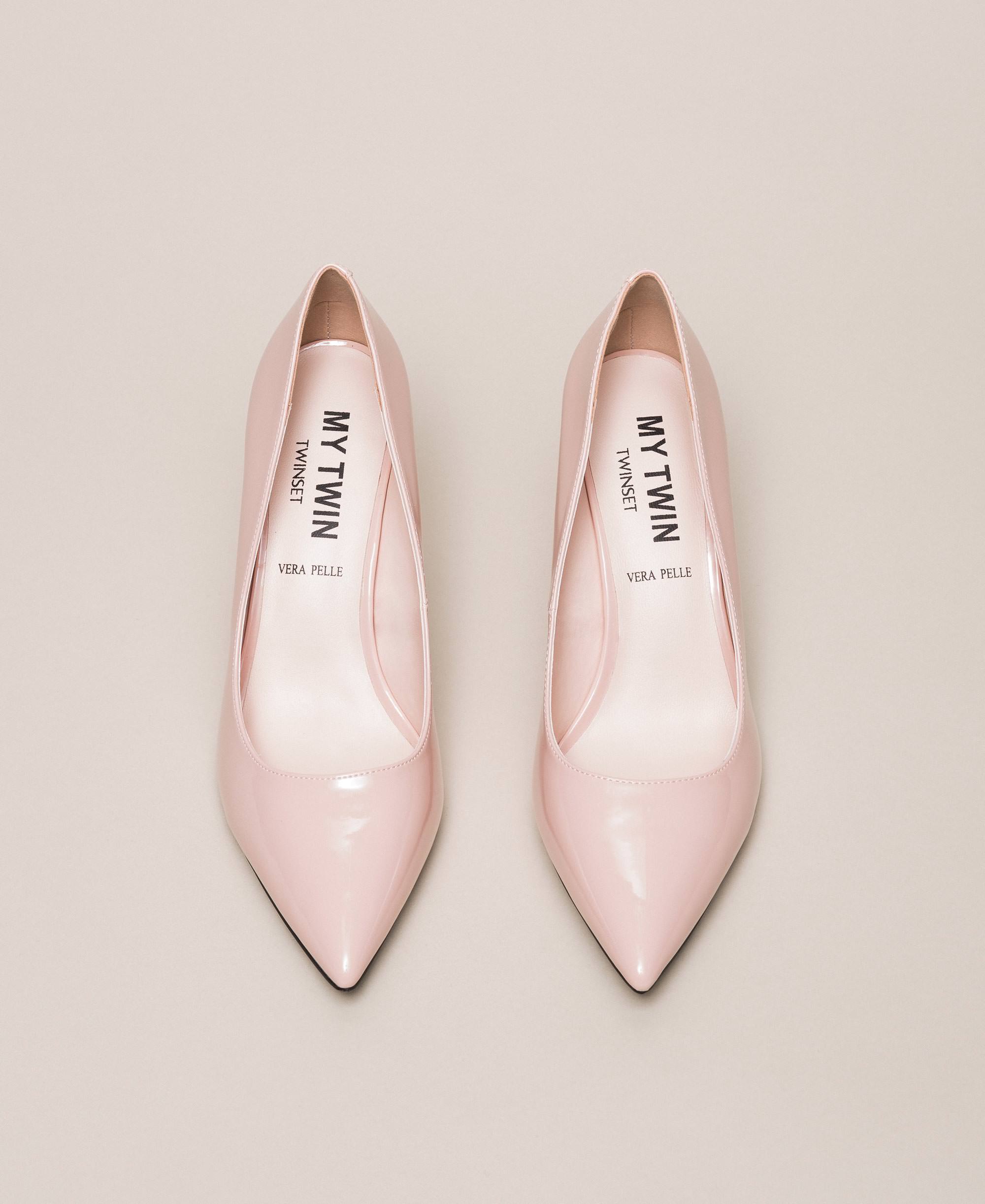 pink patent court shoes