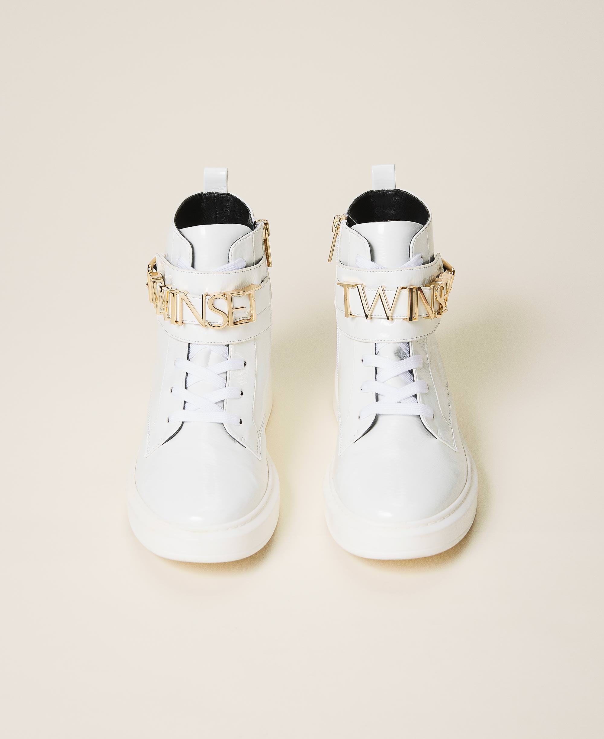 High top trainers with logo