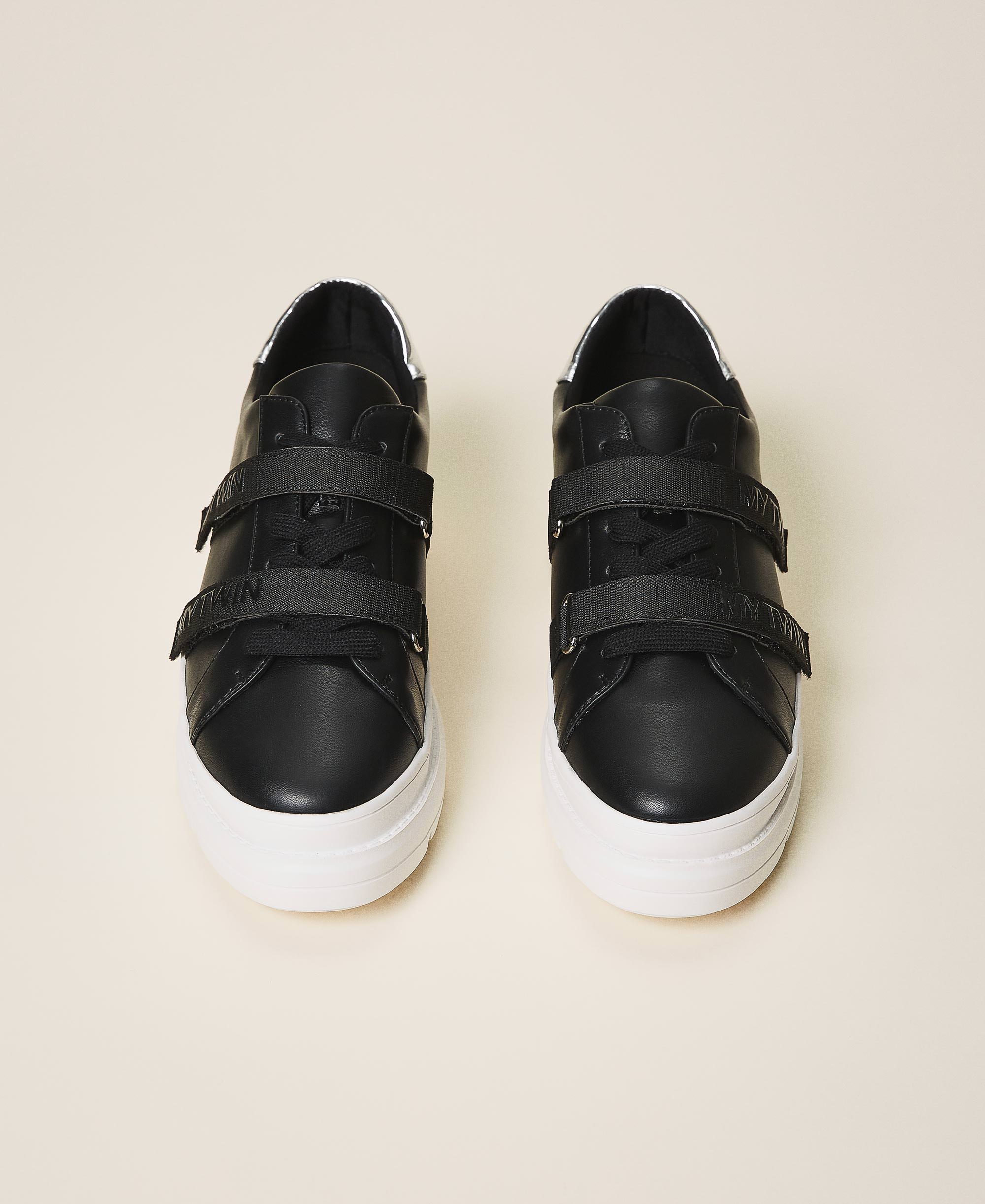 velcro leather trainers