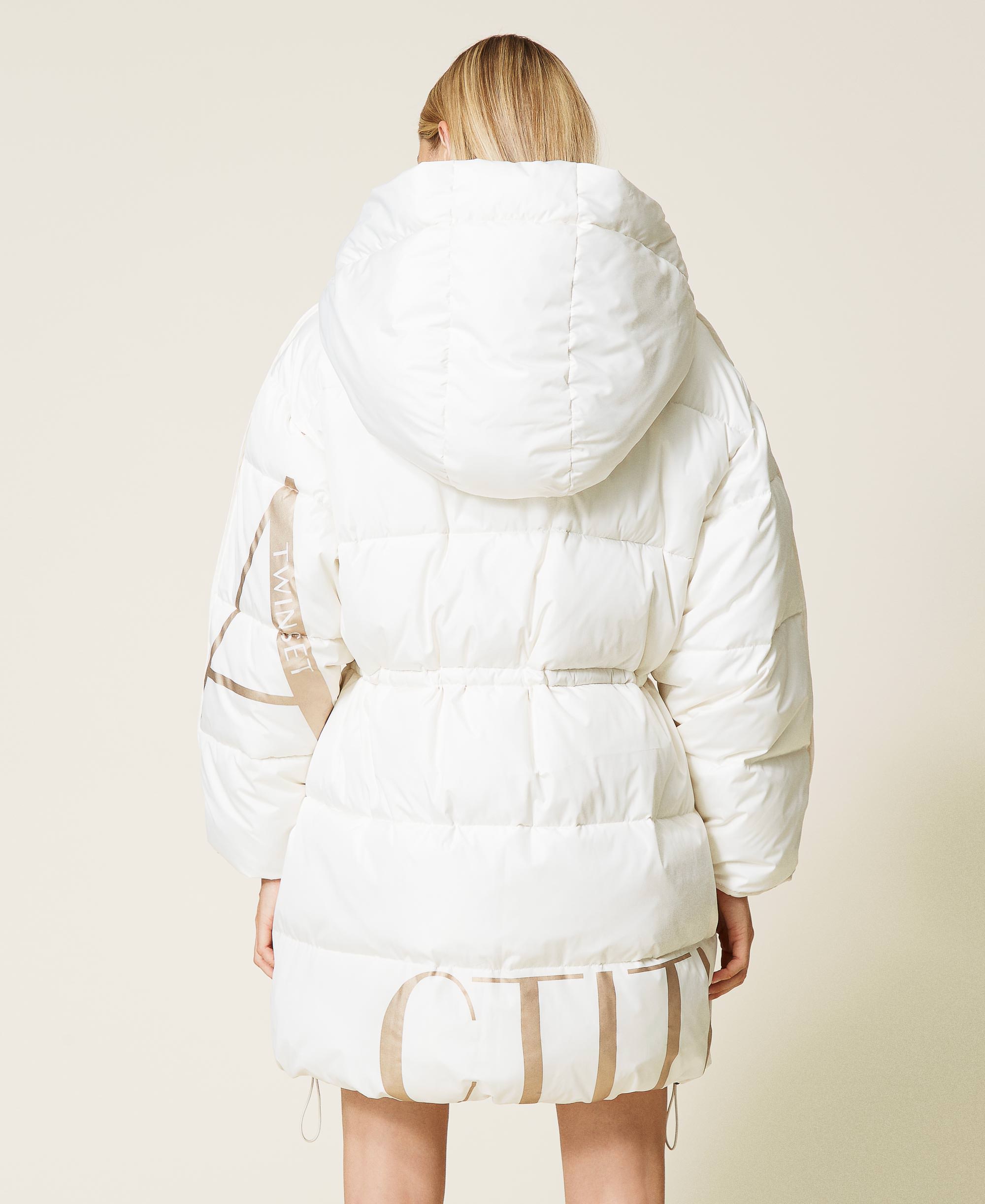 cream colored puffer jacket