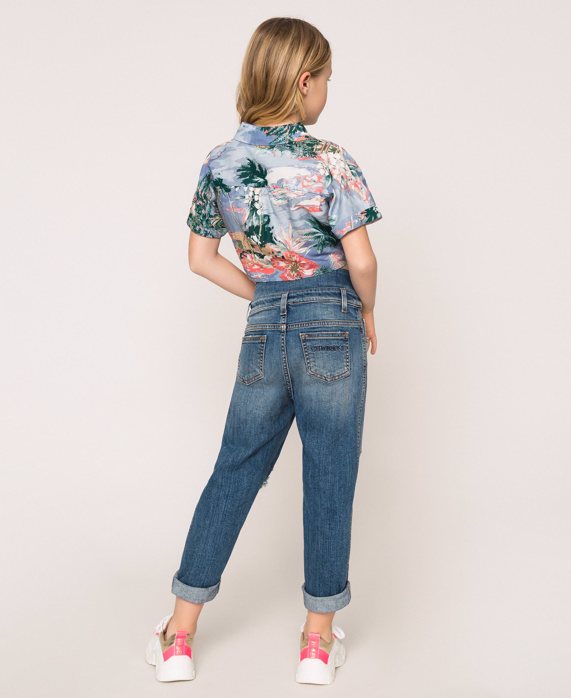 five button high waisted jeans