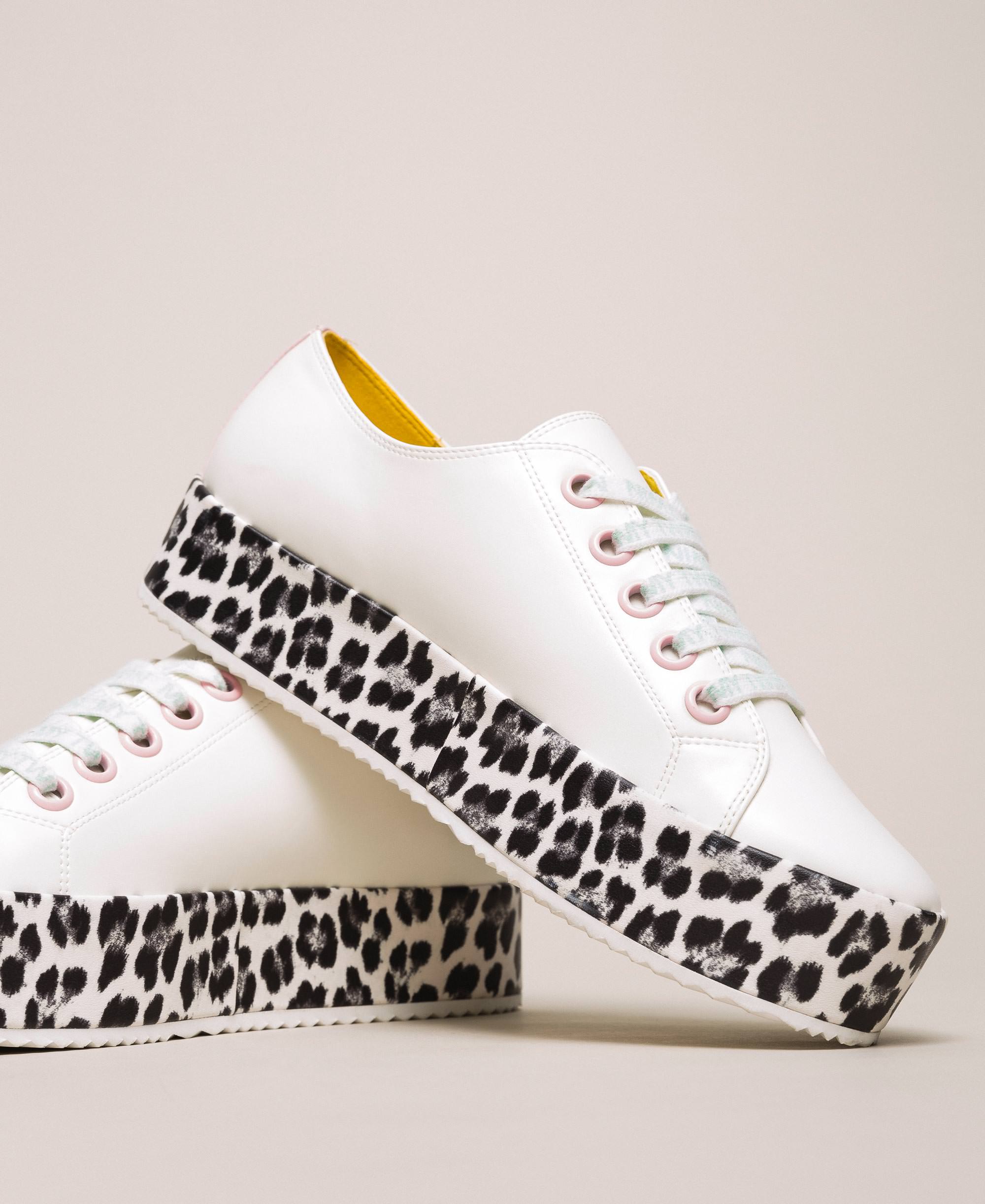 leopard print sole trainers