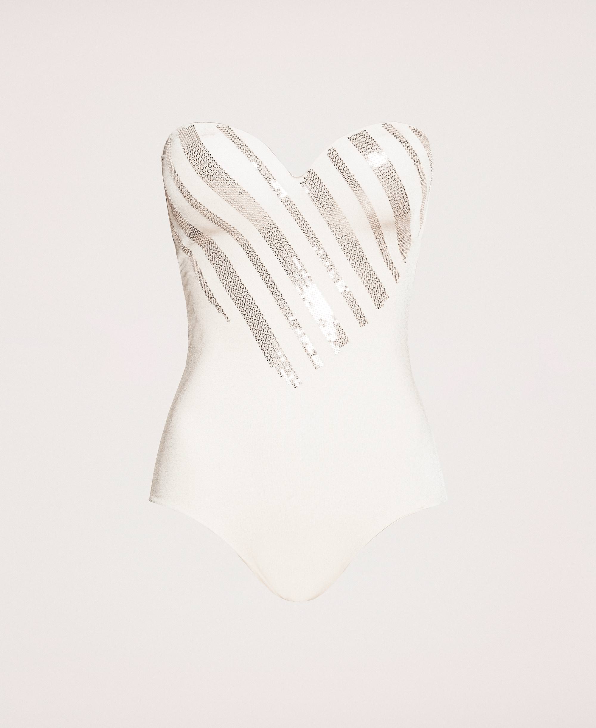 white padded one piece swimsuit