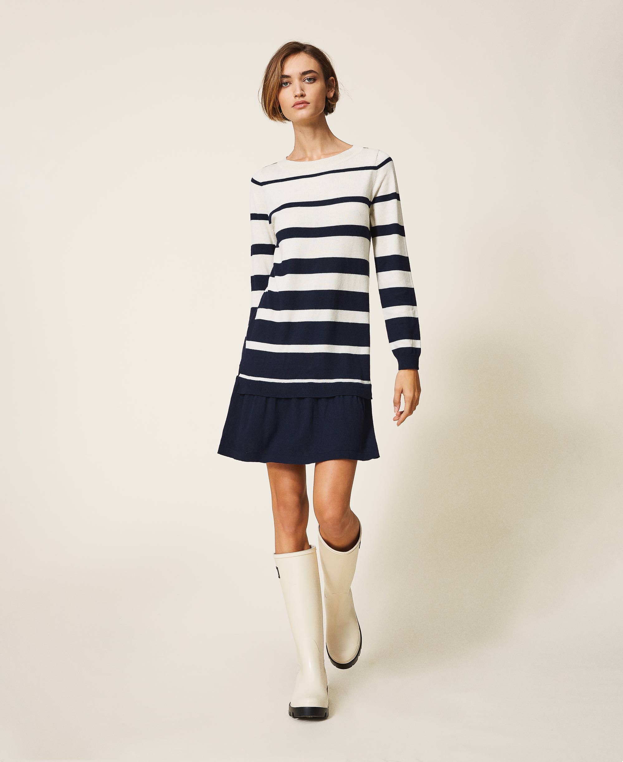 striped knitted dress