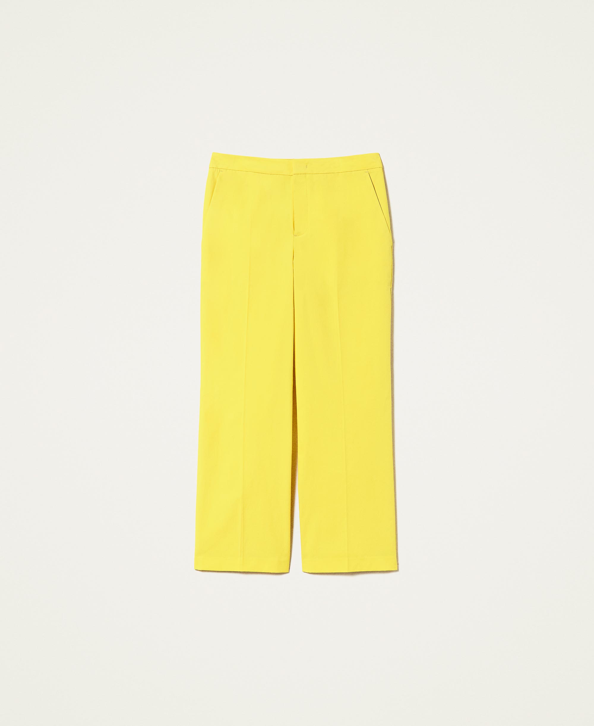 lemon cropped trousers