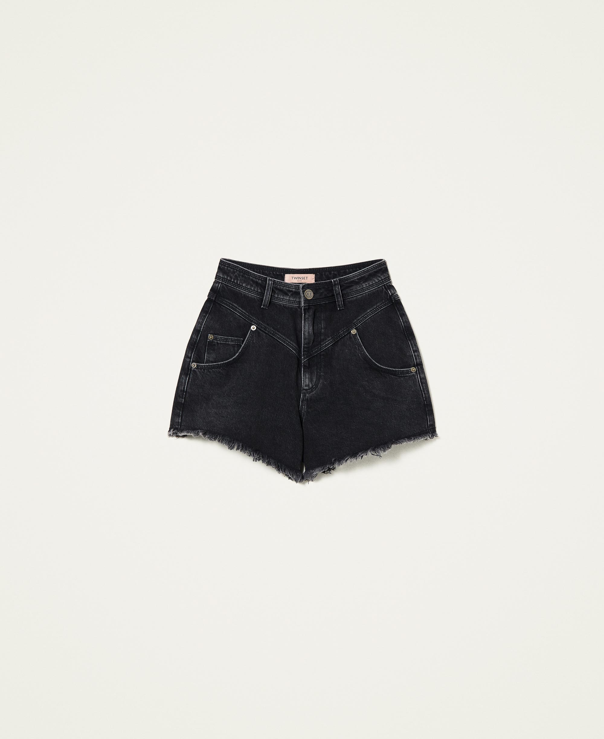 black label jean shorts