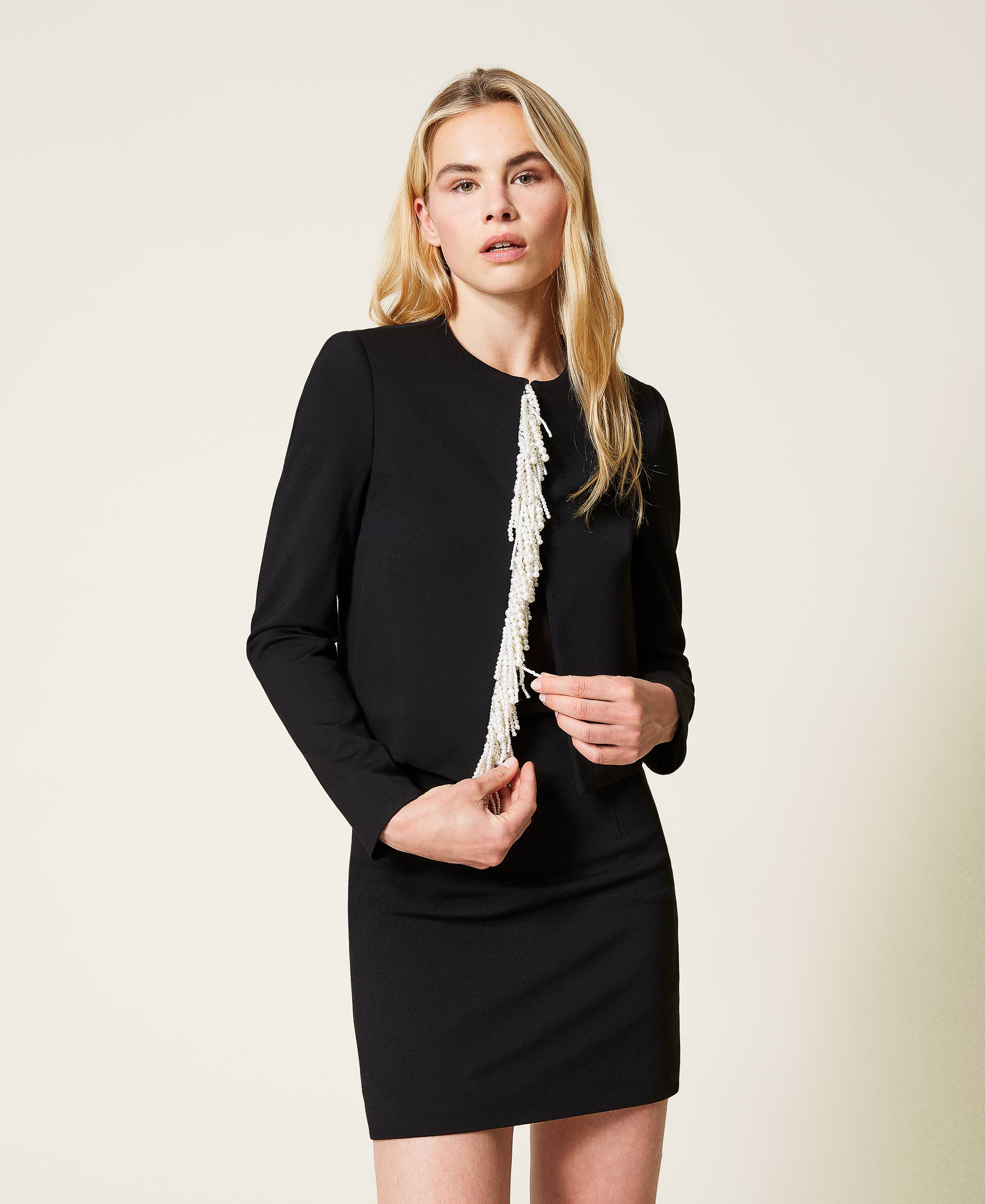 mandarin collar blazer womens