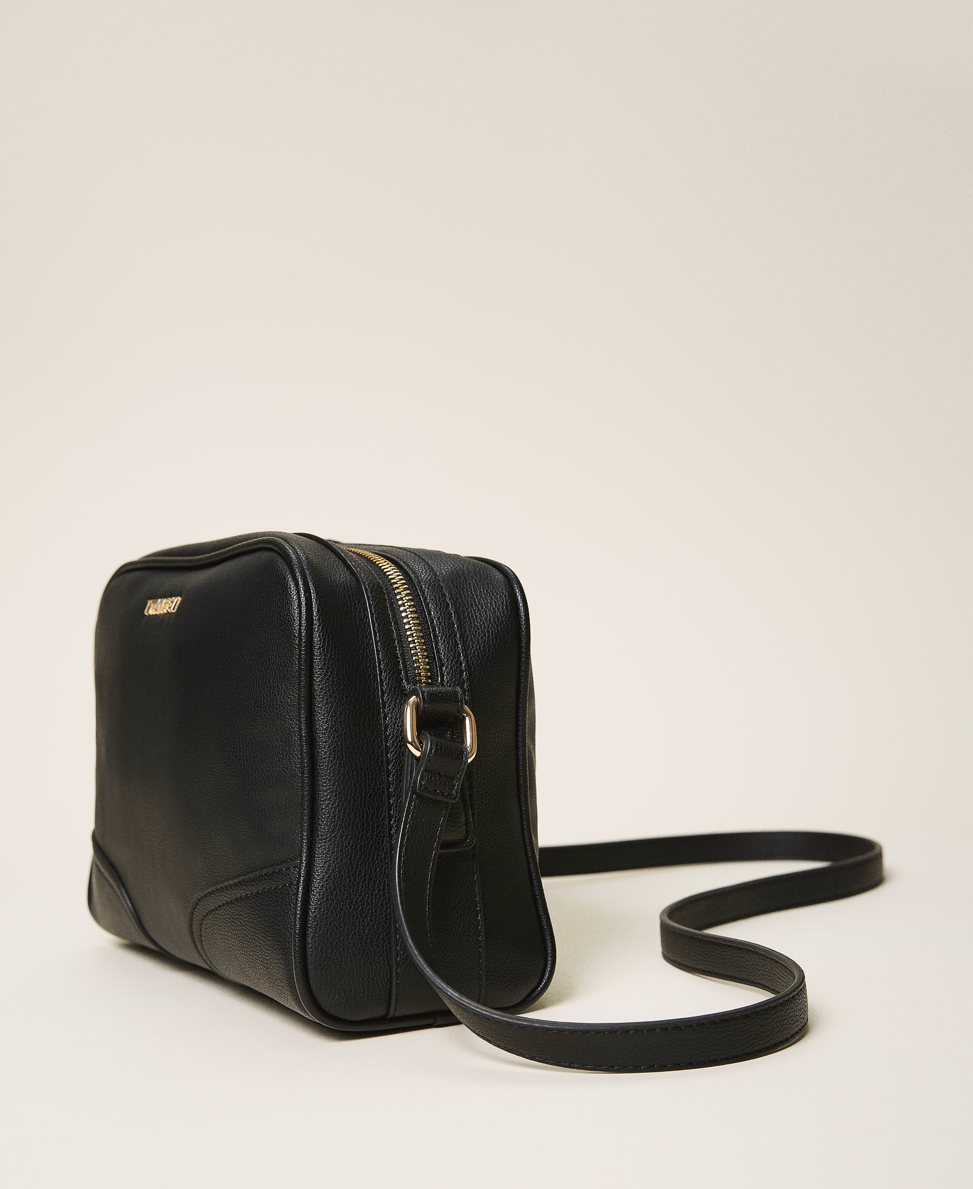 Borsa a tracolla con doppio comparto Donna, Nero | TWINSET Milano