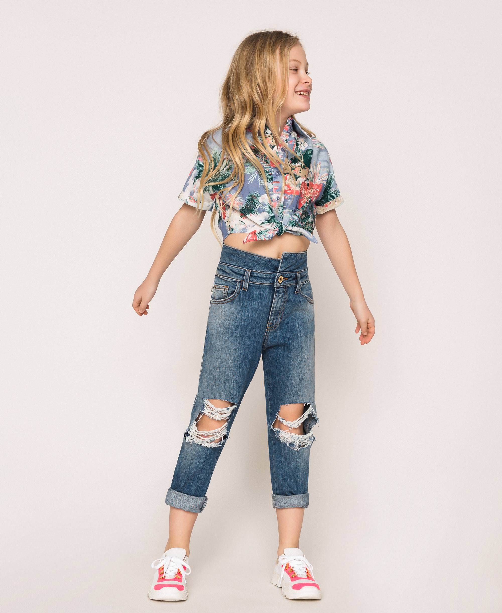 five button high waisted jeans