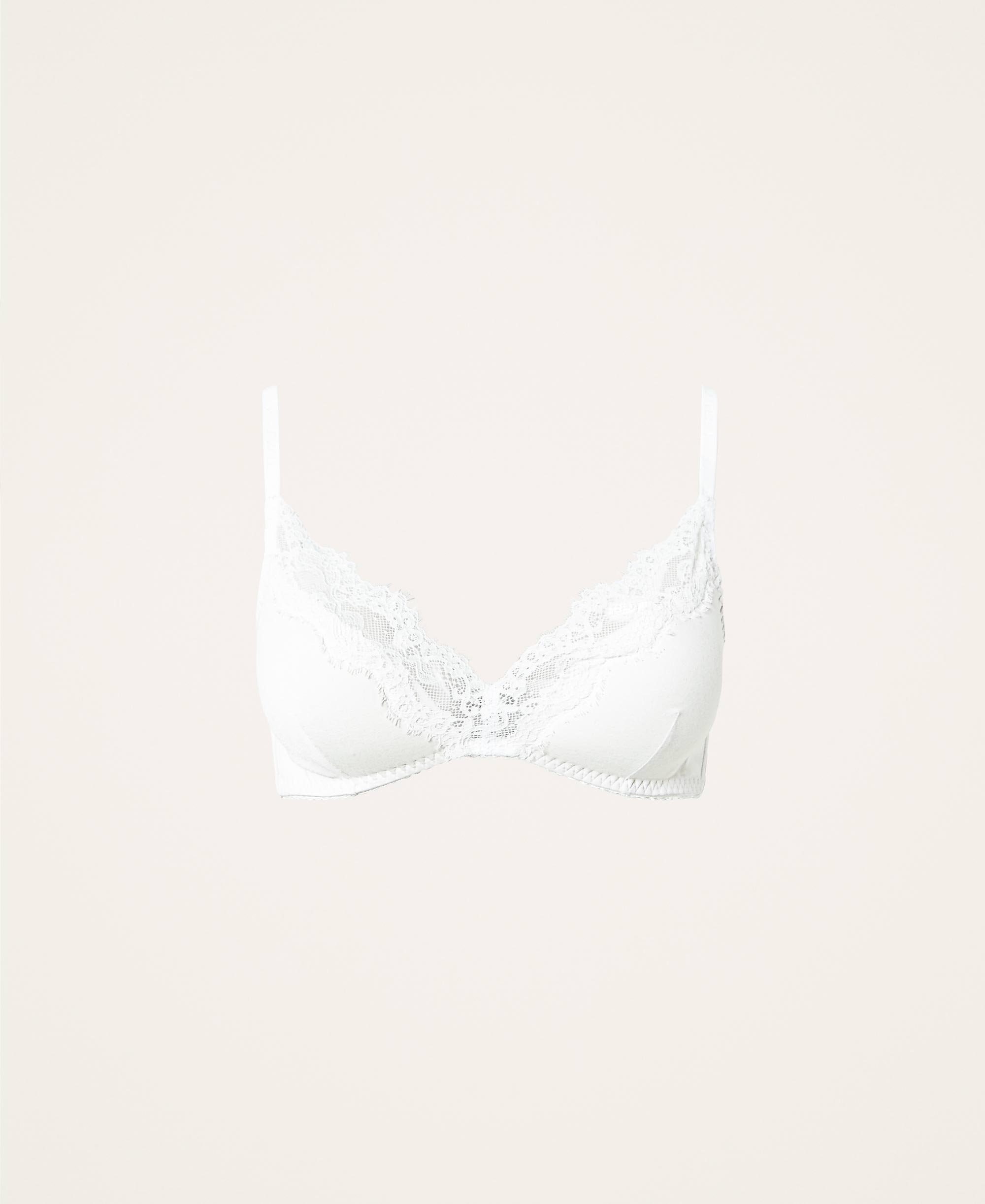 Padded Lace Triangle Bra Woman White Twinset Milano