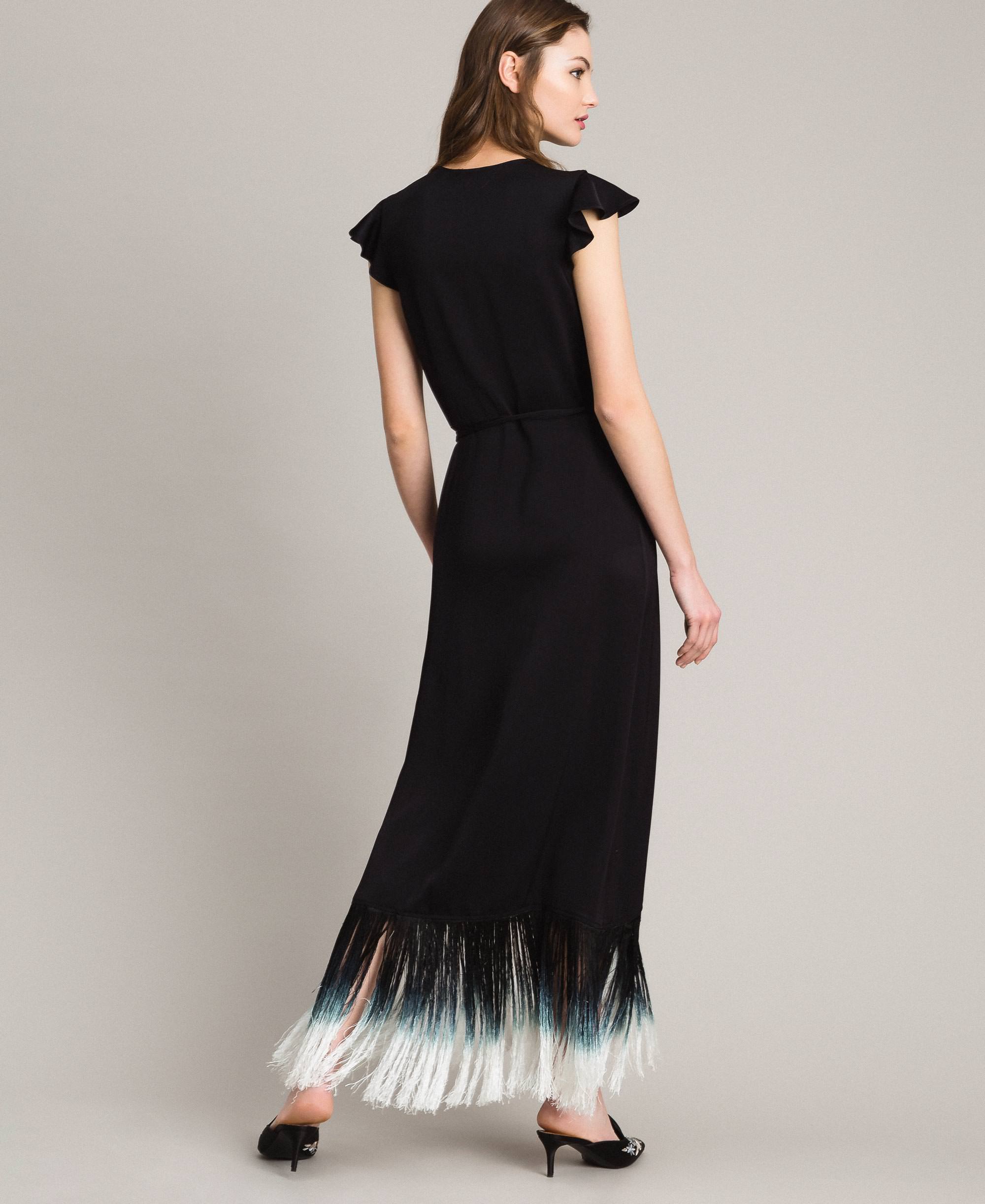 fringe long dress