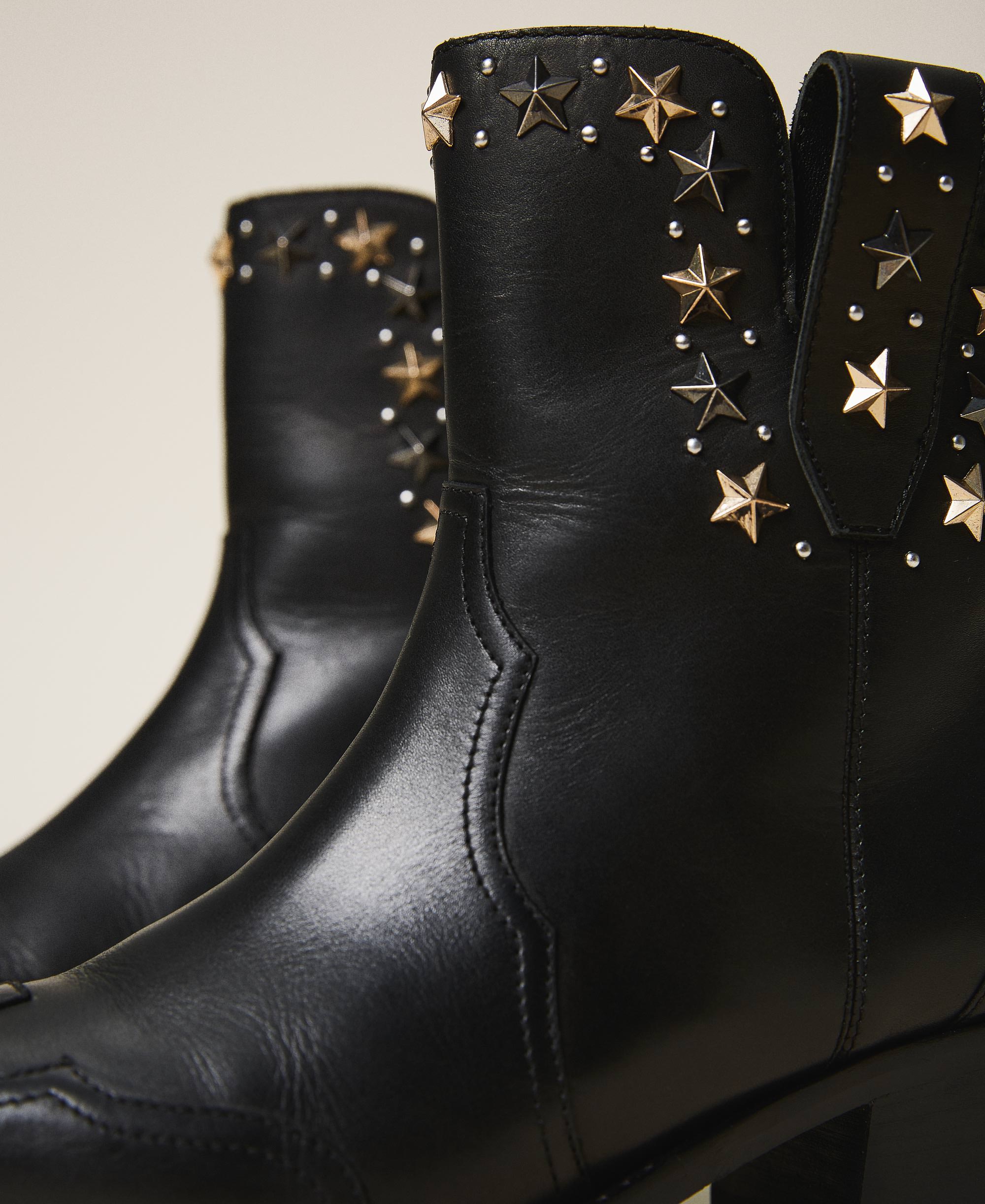 leather boots with studs
