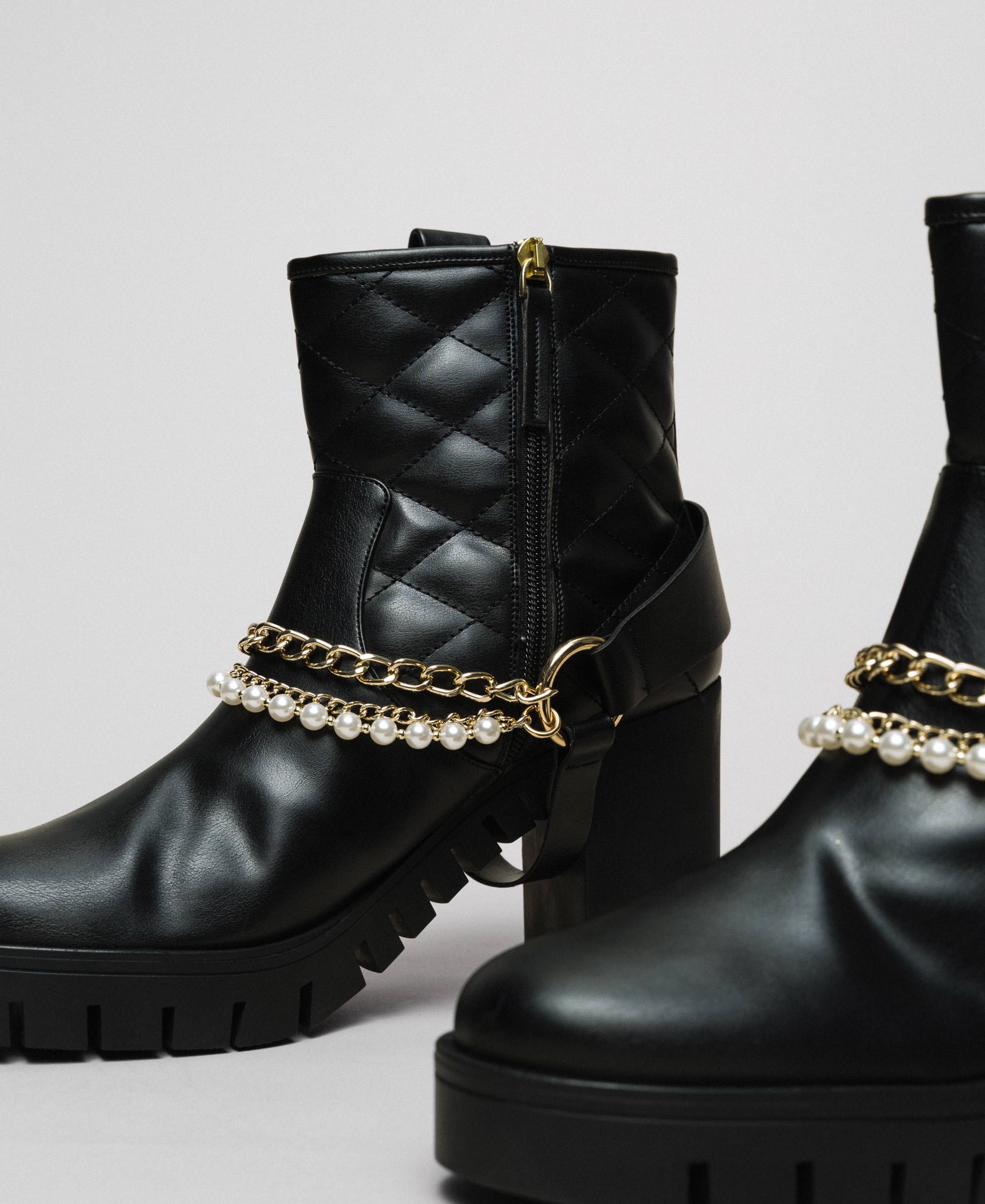 chunky rubber heel boots