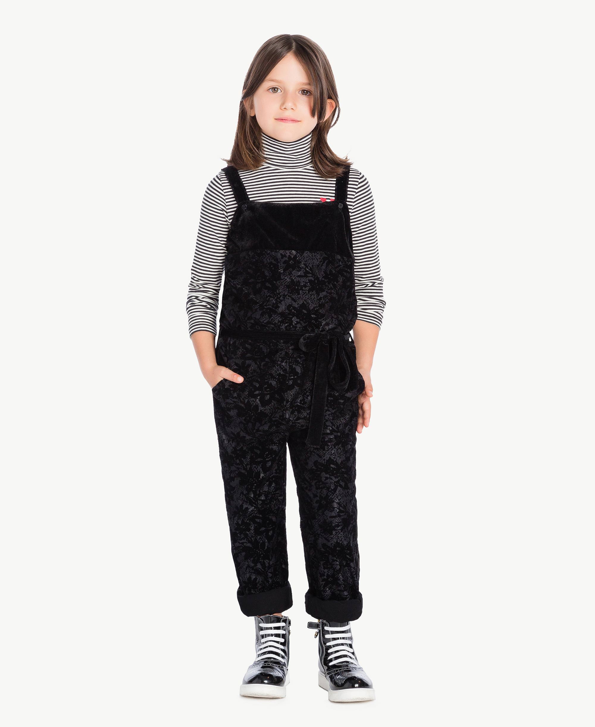 black velvet dungarees