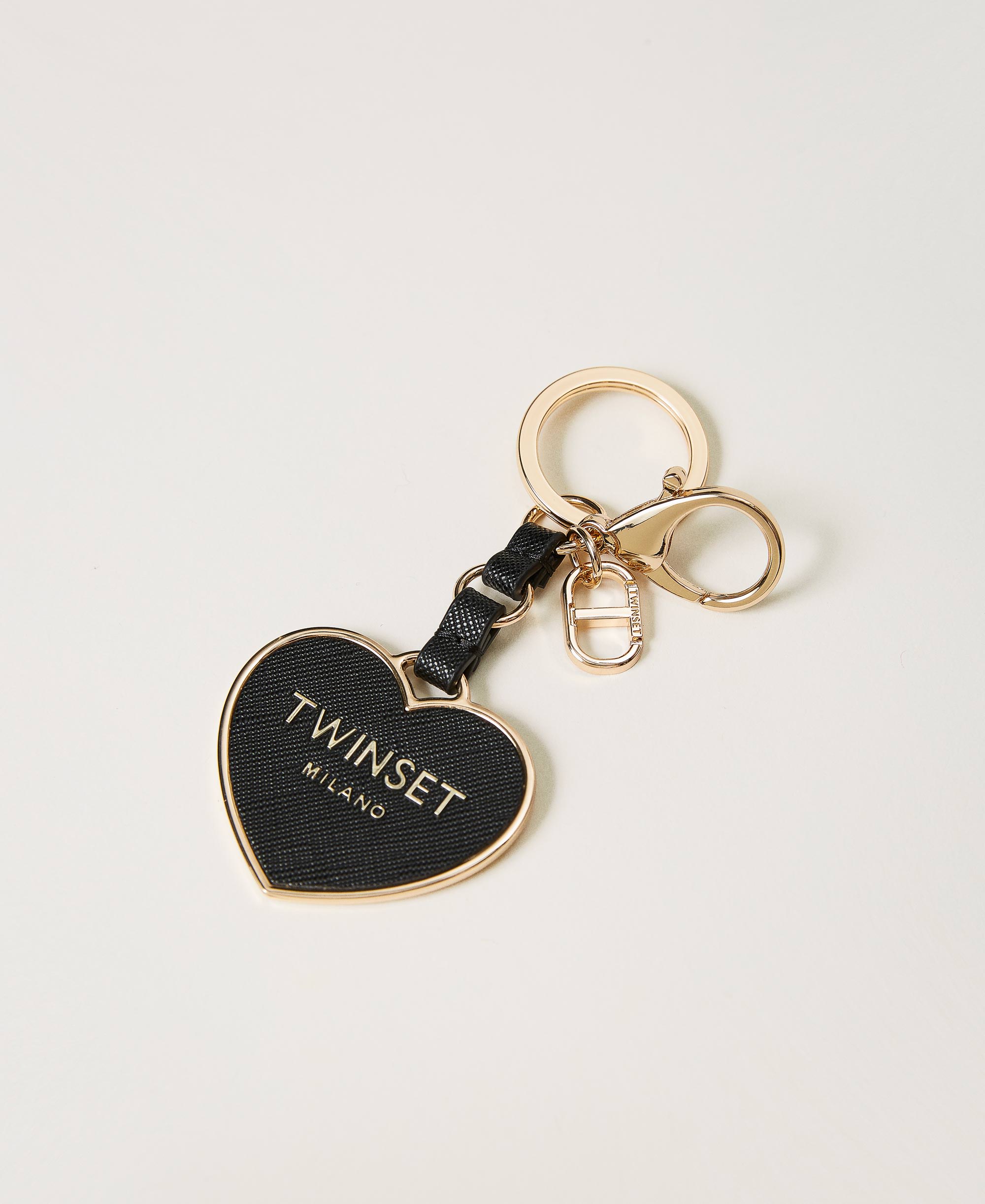 Heart-shaped keyring Woman, Black | TWINSET Milano