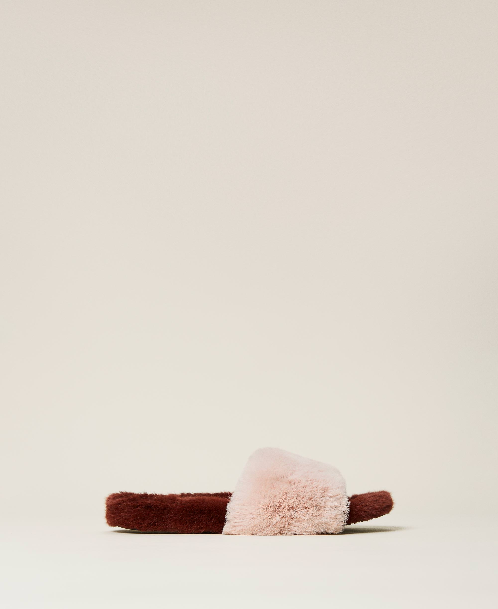 two tone flat slippers