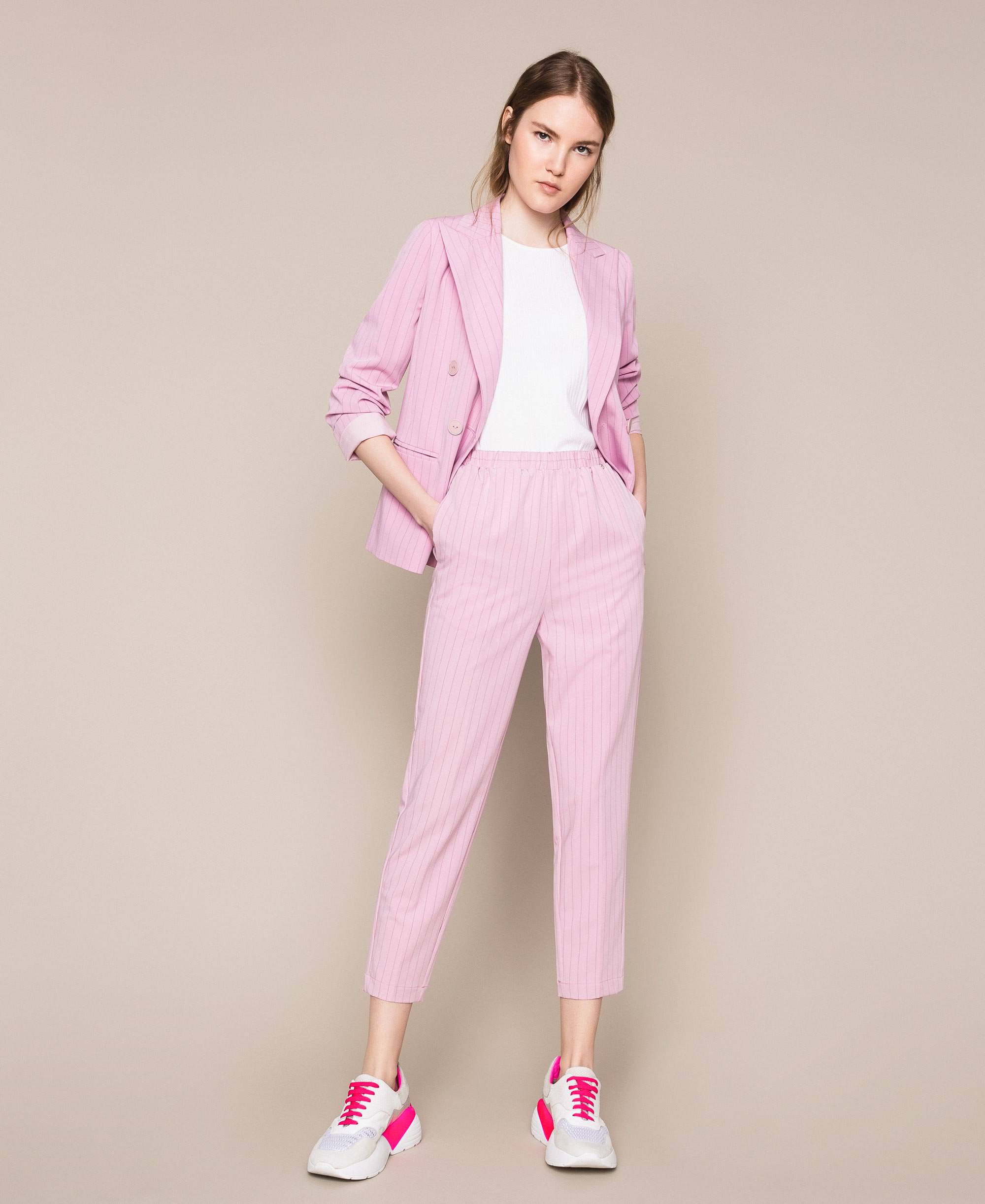 side stripe cigarette trousers