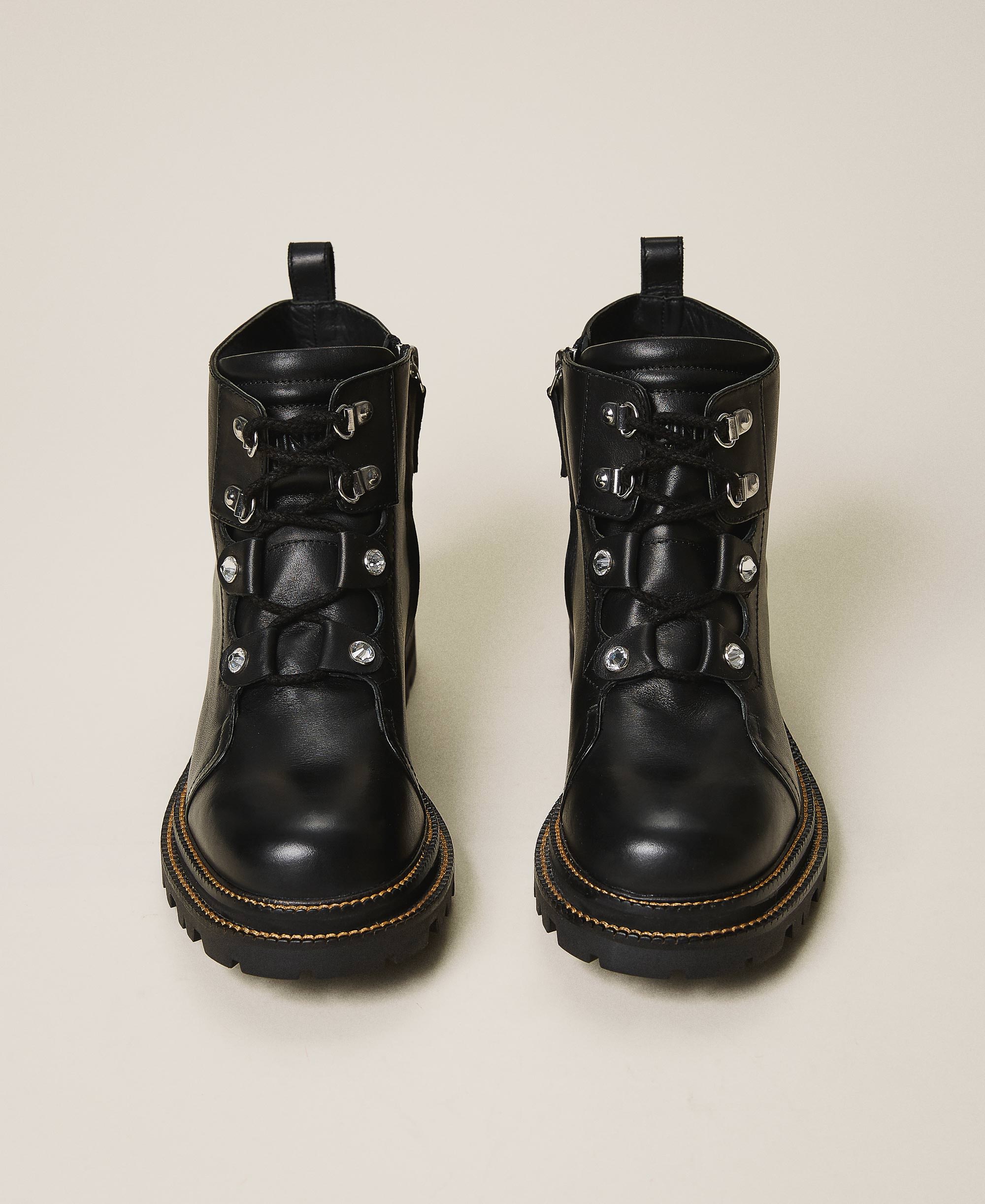 embellished combat boots