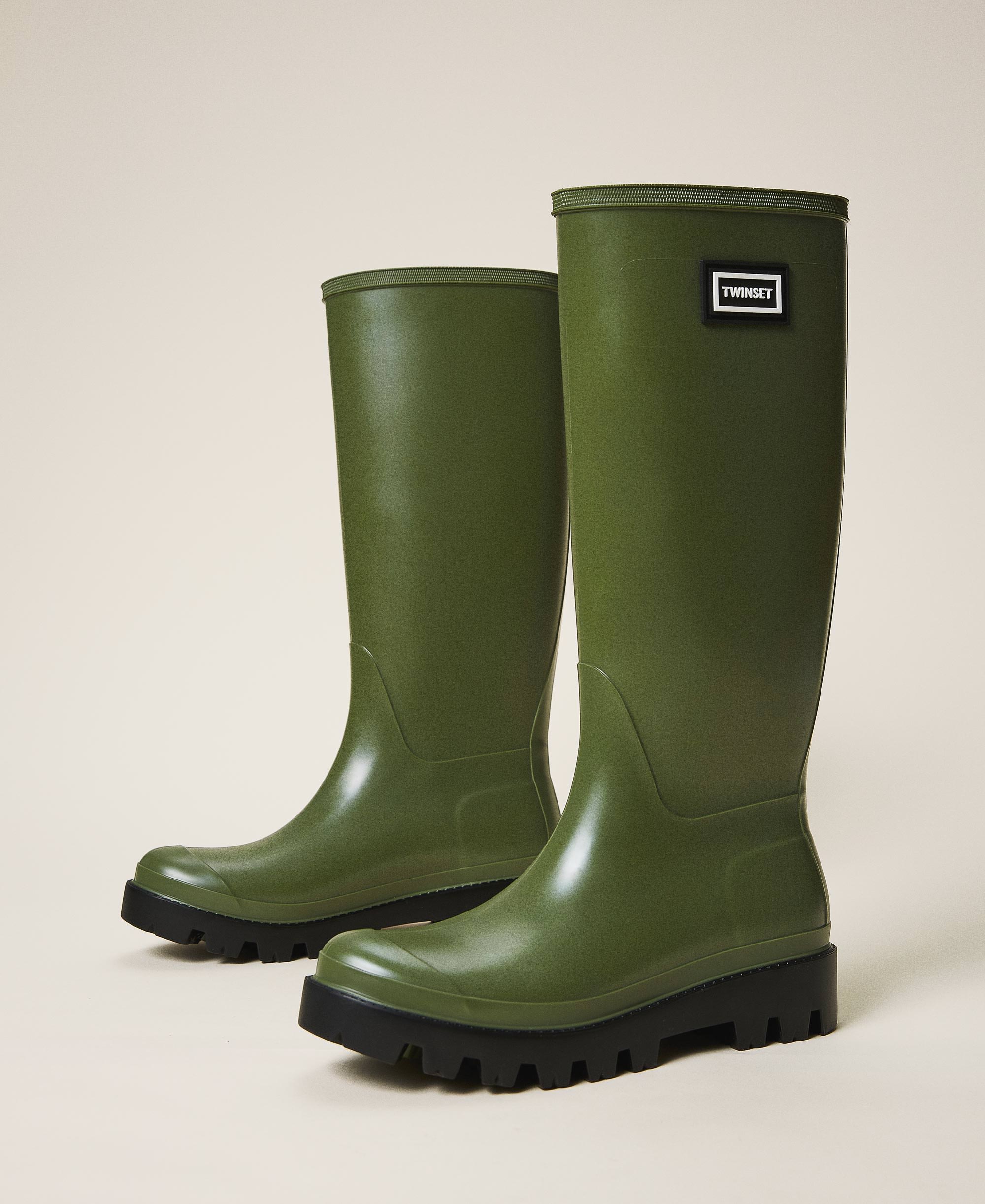 botas de agua verdes