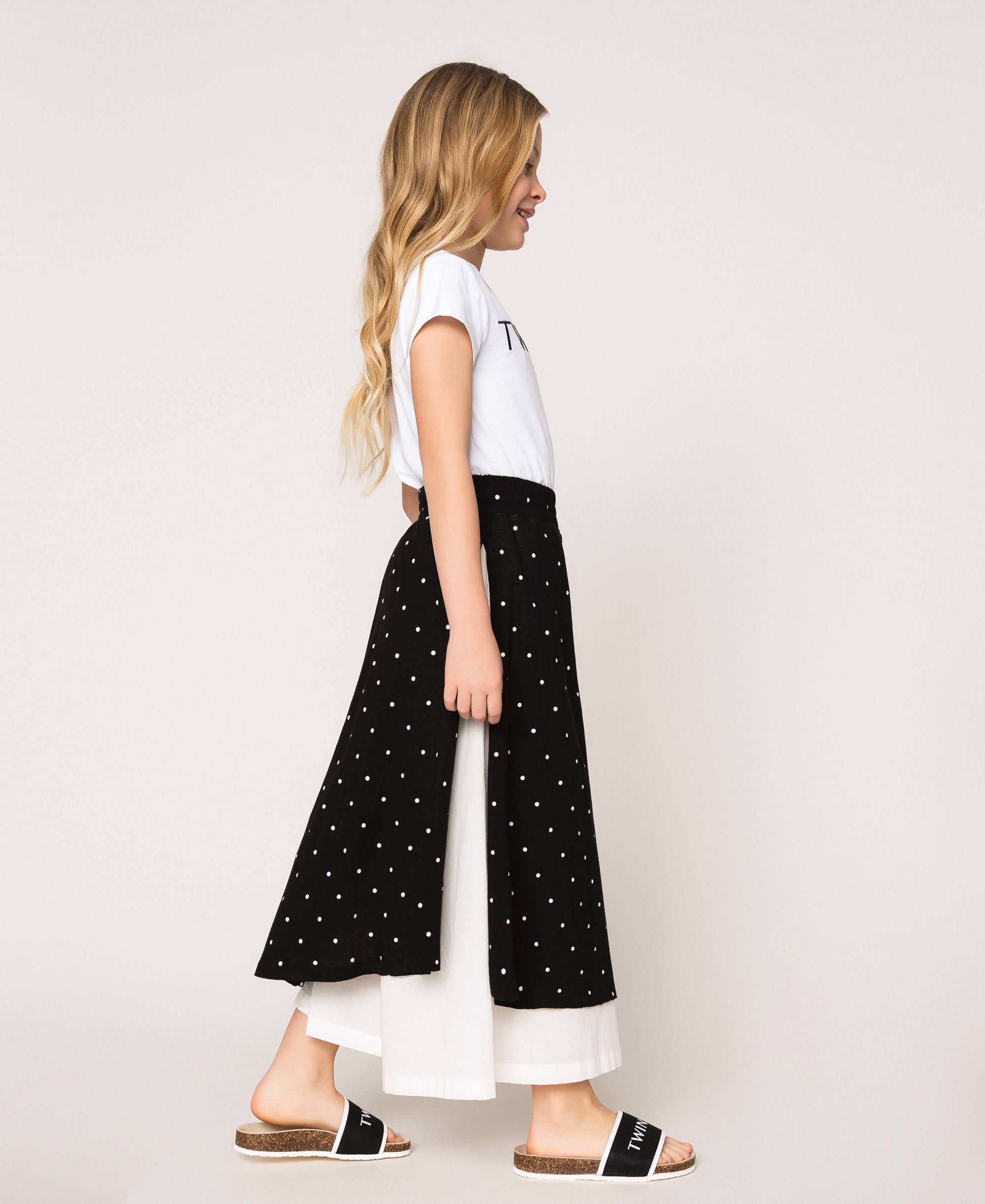 Jupe Culotte A Pois Enfant Noir Twinset Milano